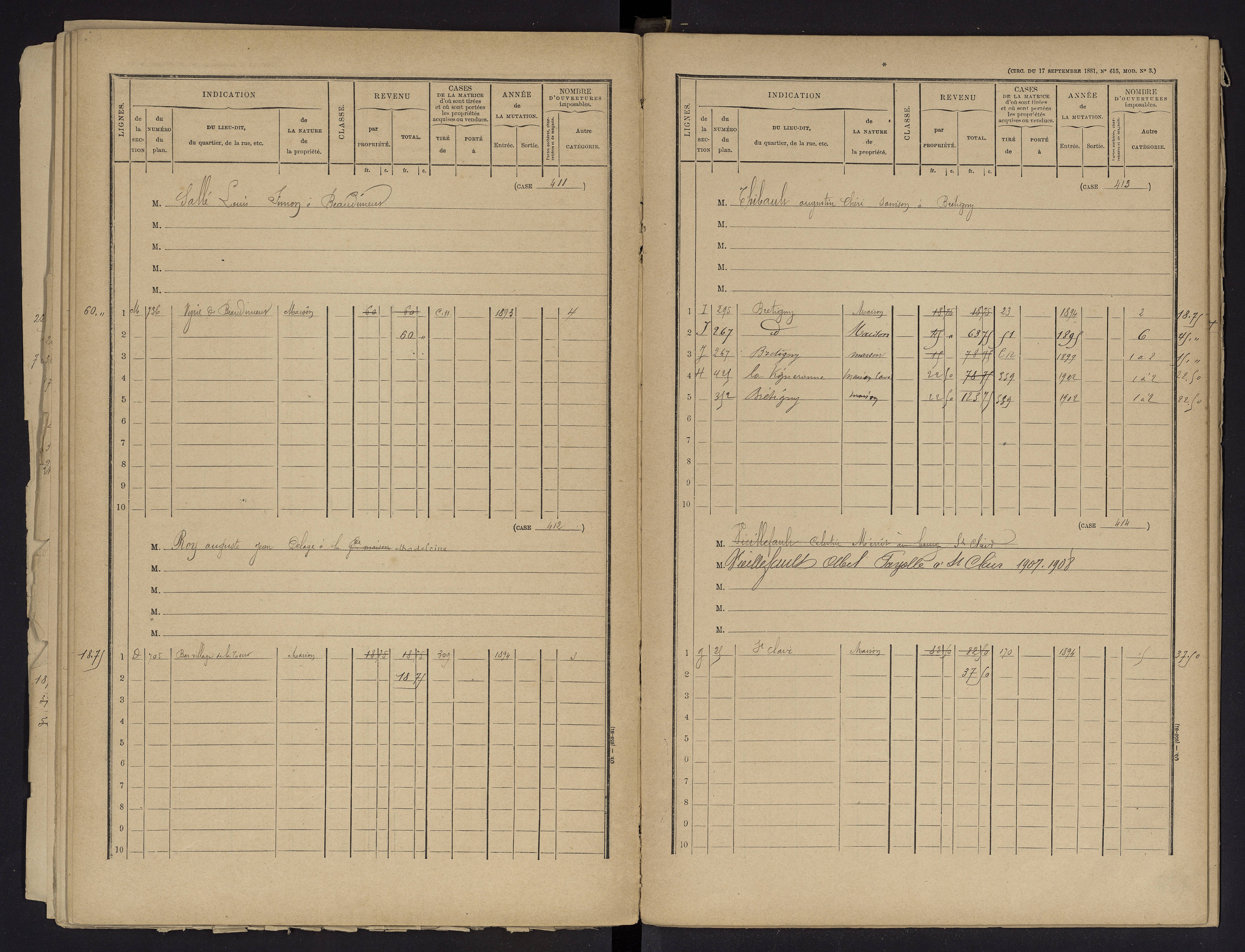 Beaumont - FRAD086_cadastre Cases 1-488 