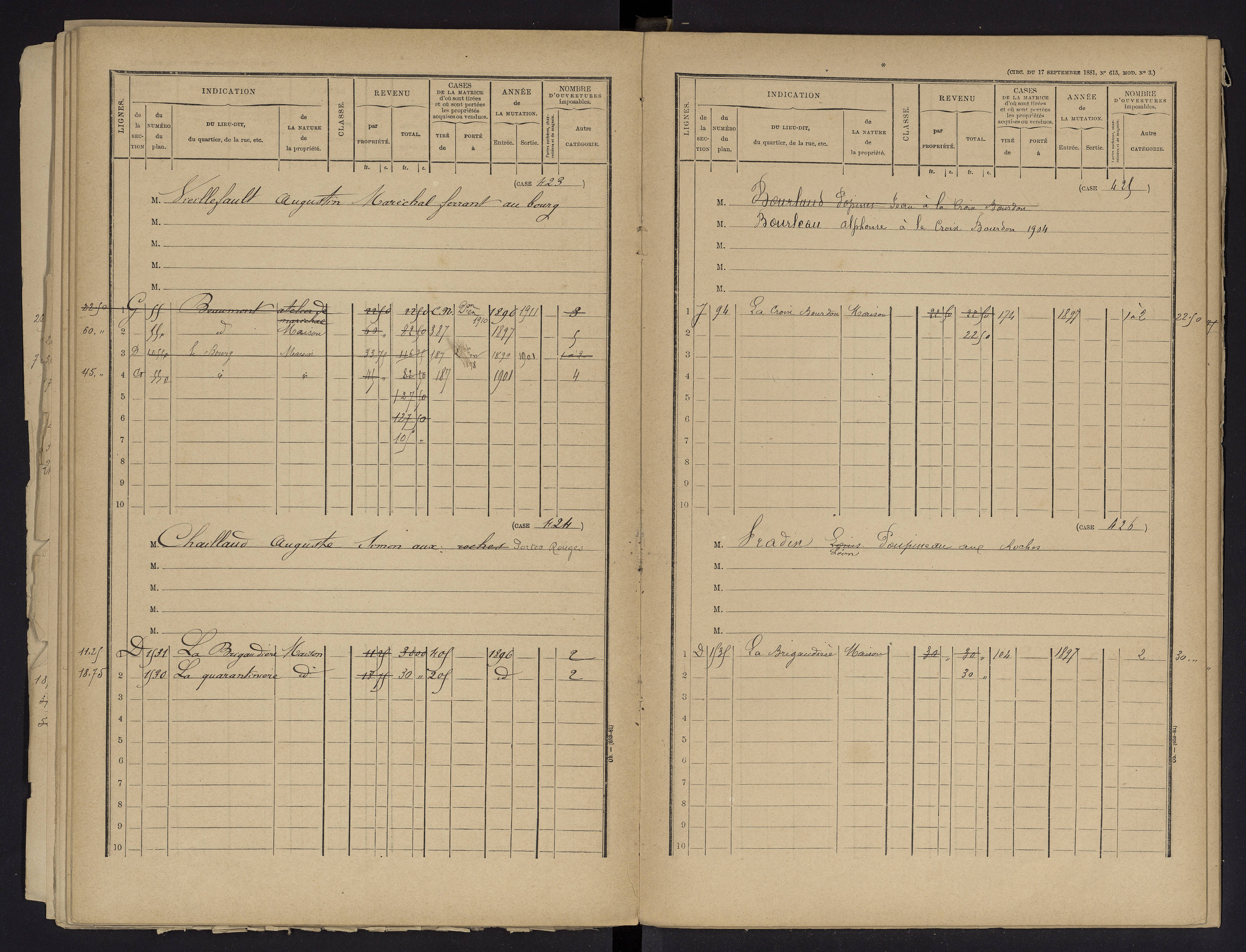 Beaumont - FRAD086_cadastre Cases 1-488 