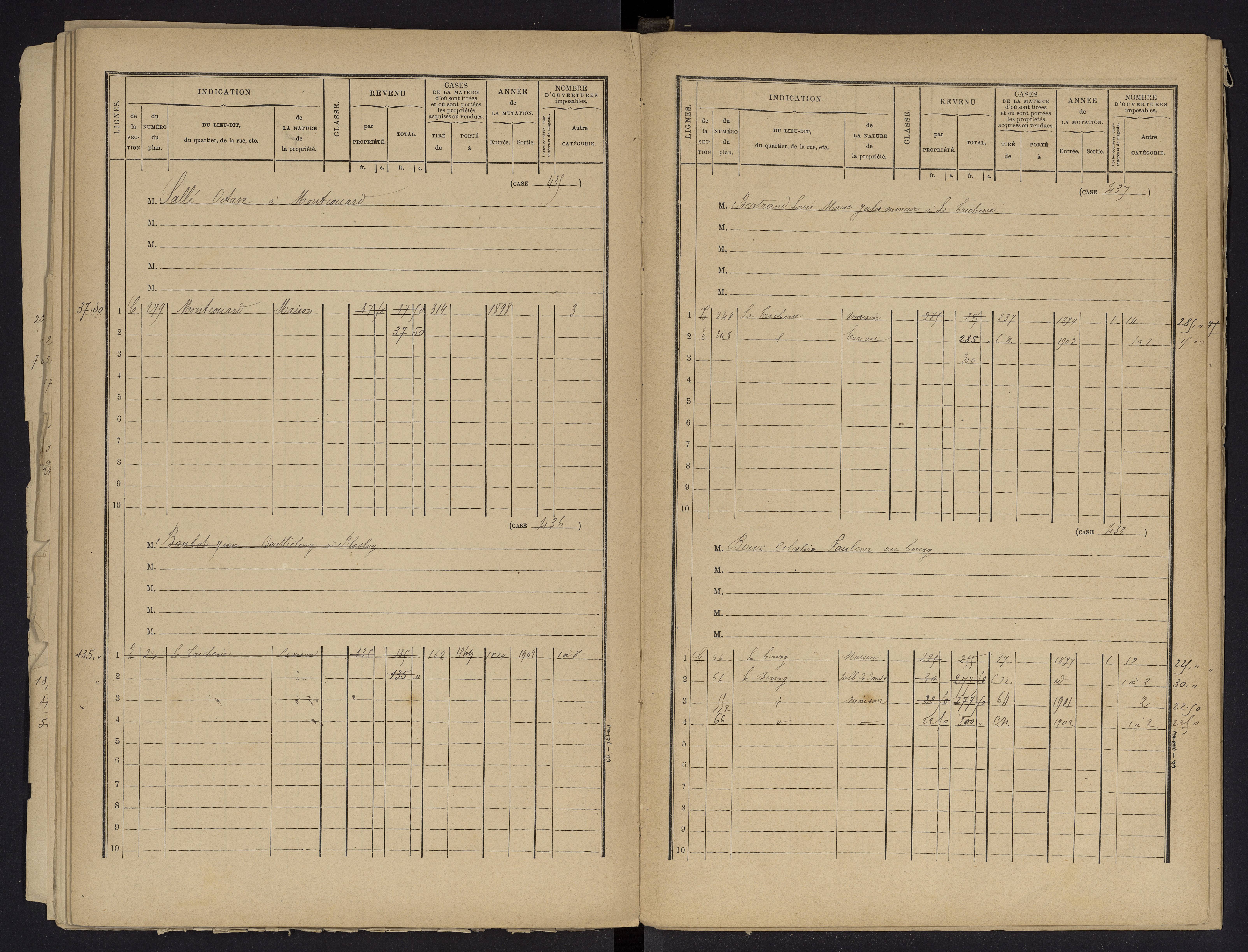 Beaumont - FRAD086_cadastre Cases 1-488 