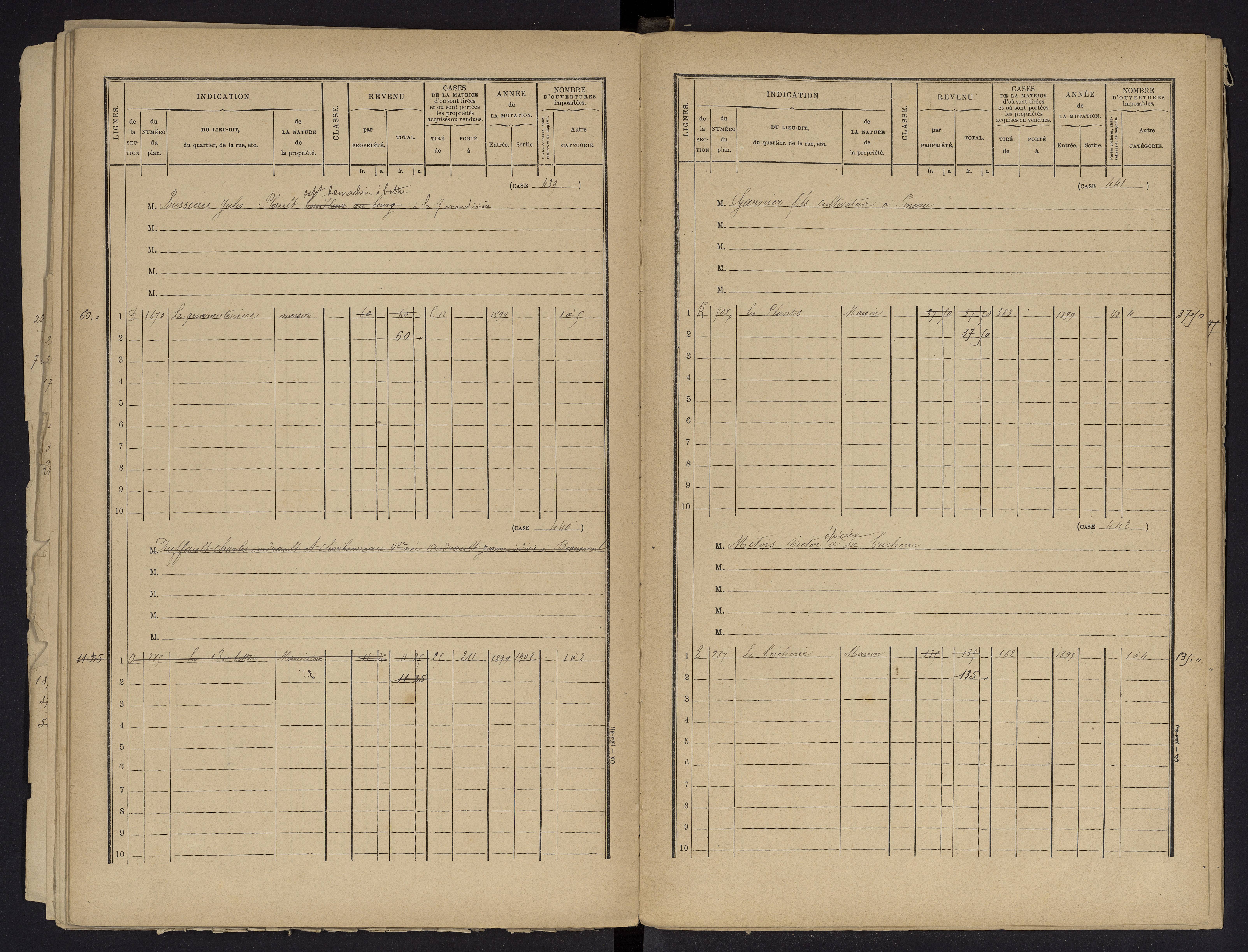 Beaumont - FRAD086_cadastre Cases 1-488 