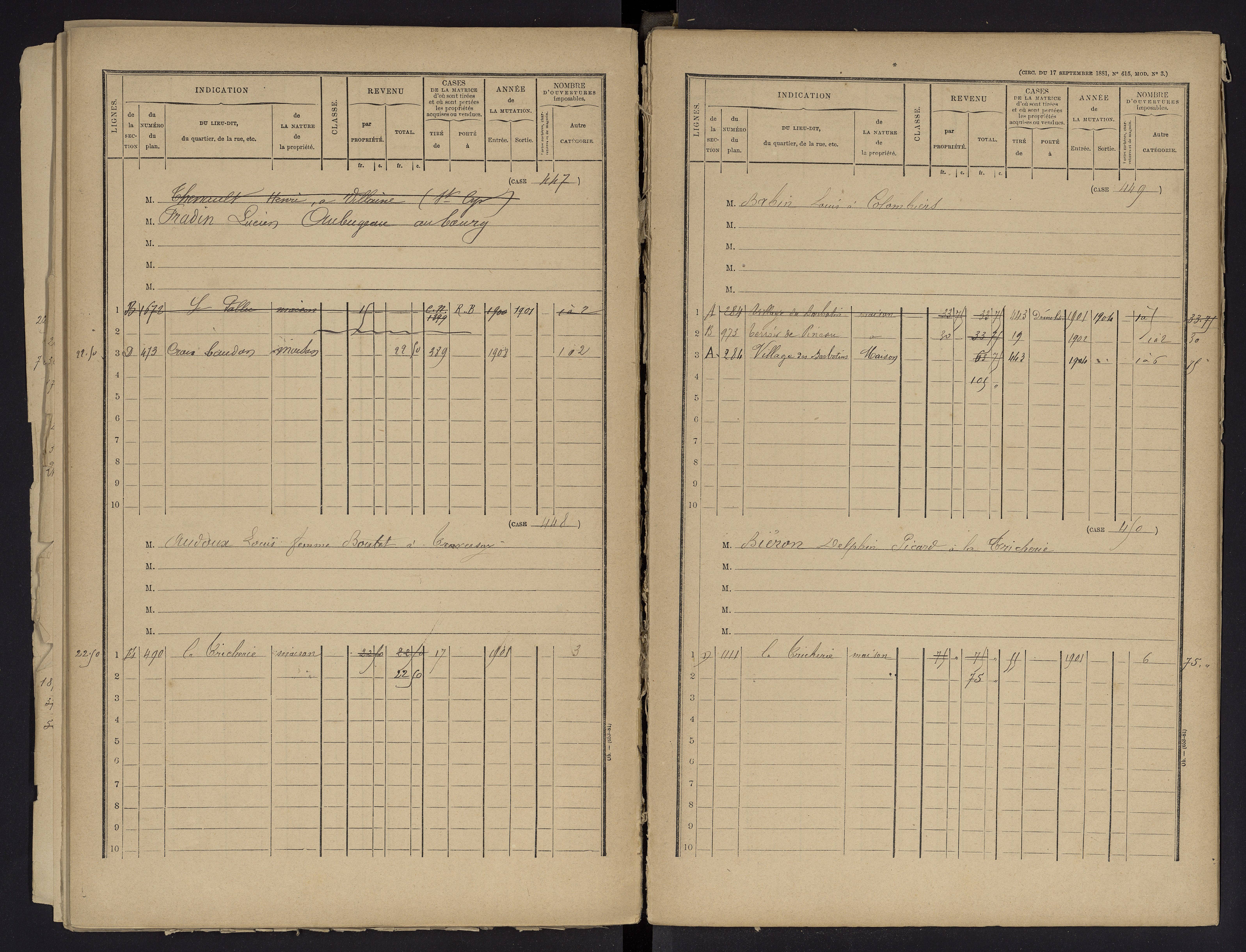 Beaumont - FRAD086_cadastre Cases 1-488 