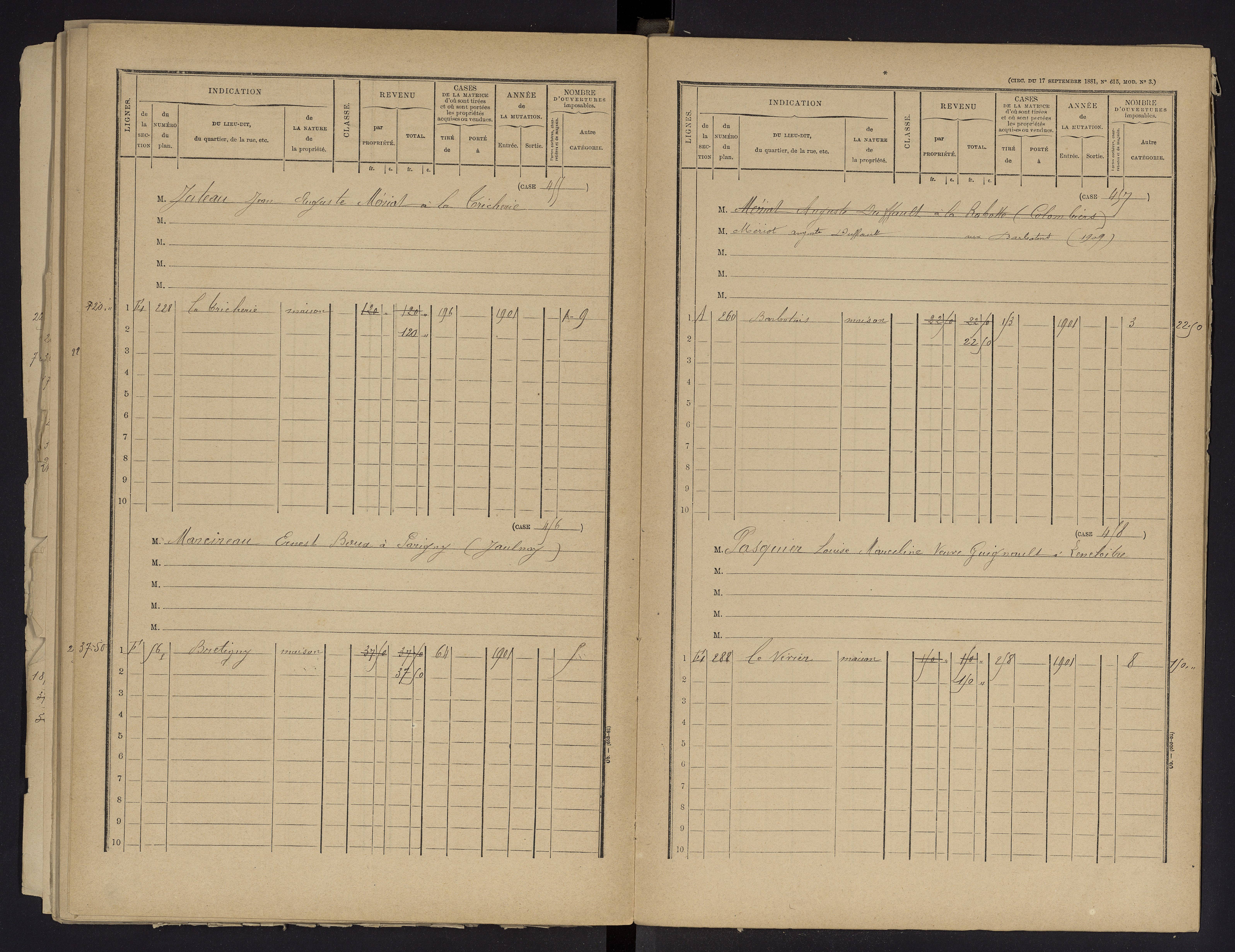 Beaumont - FRAD086_cadastre Cases 1-488 