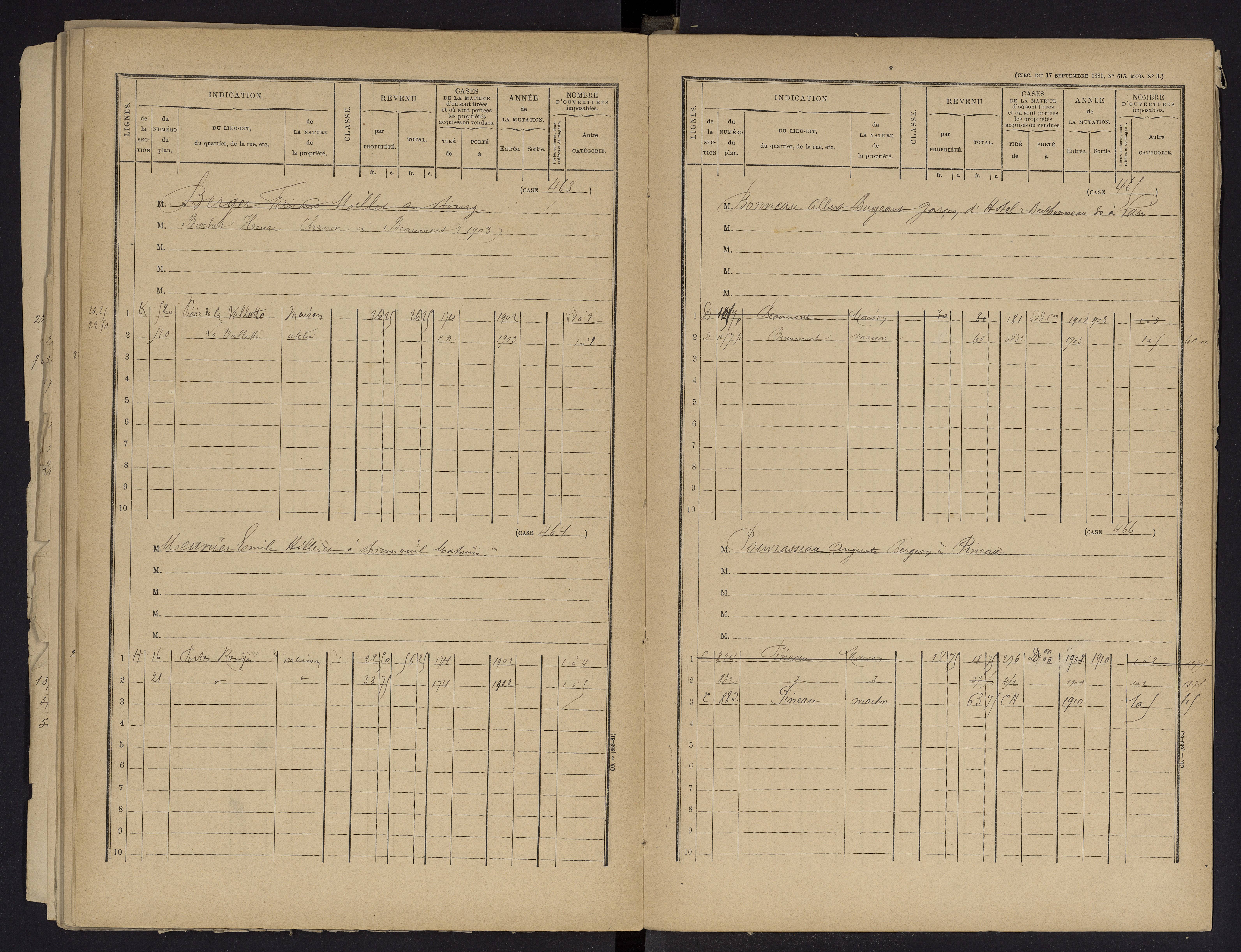 Beaumont - FRAD086_cadastre Cases 1-488 