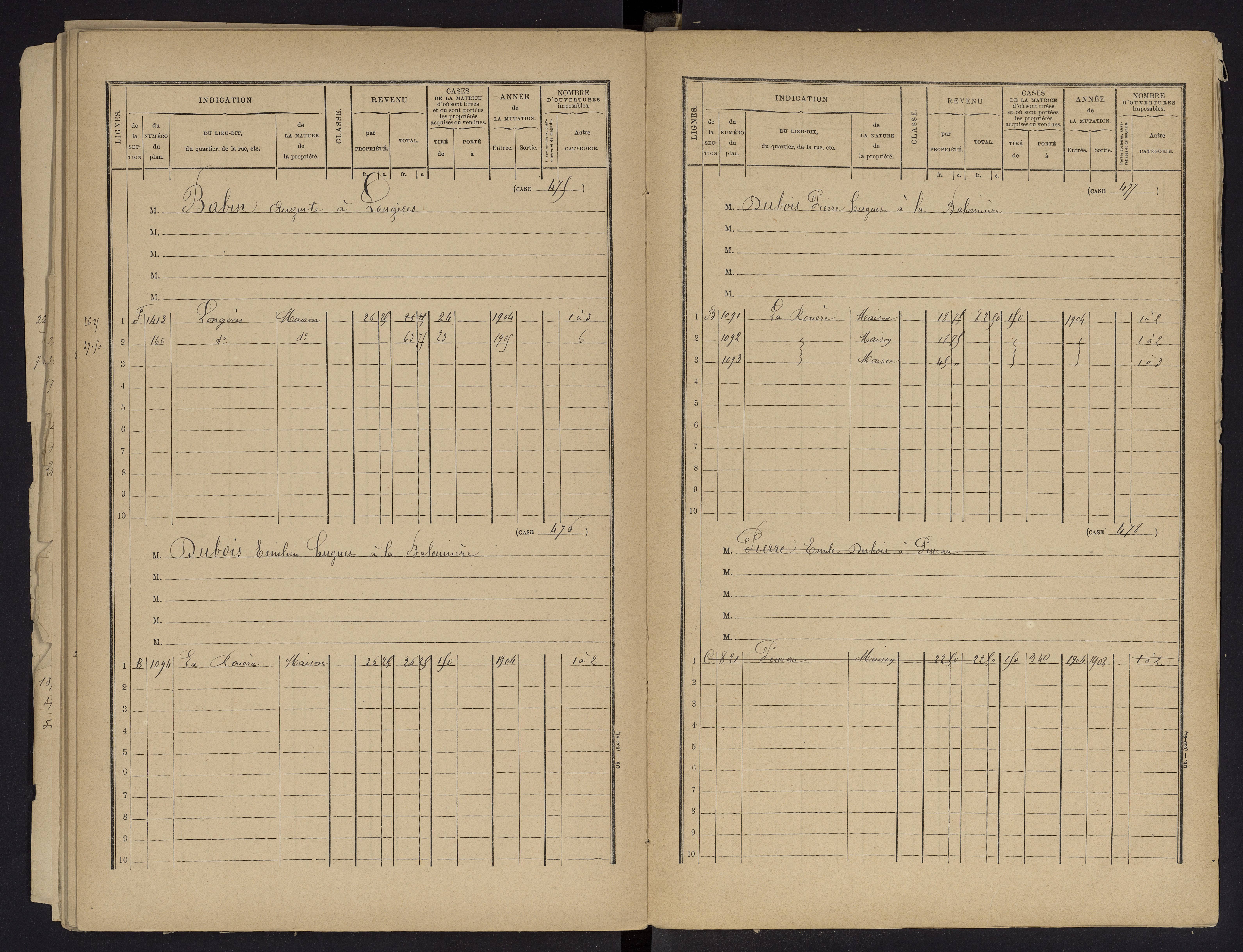 Beaumont - FRAD086_cadastre Cases 1-488 
