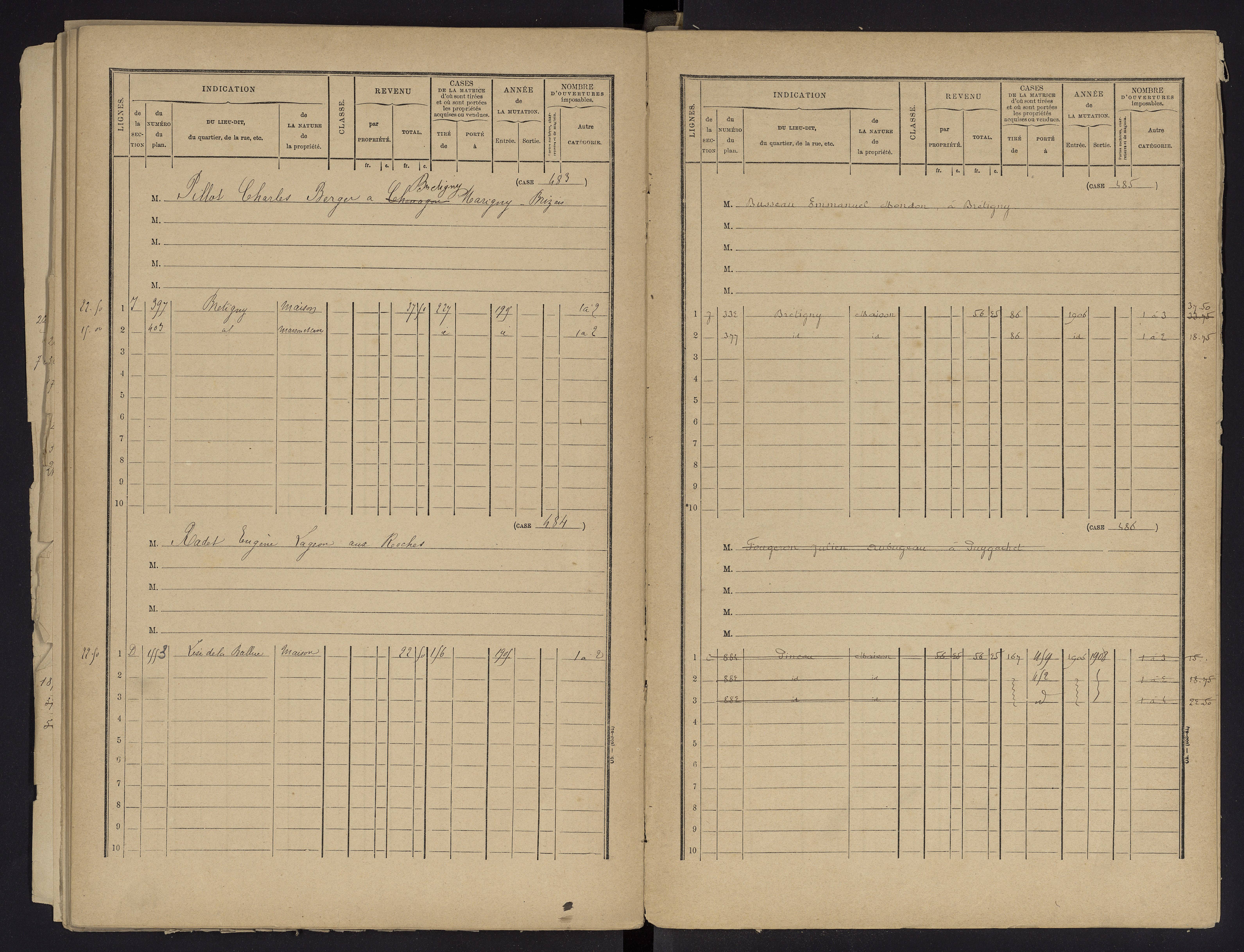 Beaumont - FRAD086_cadastre Cases 1-488 