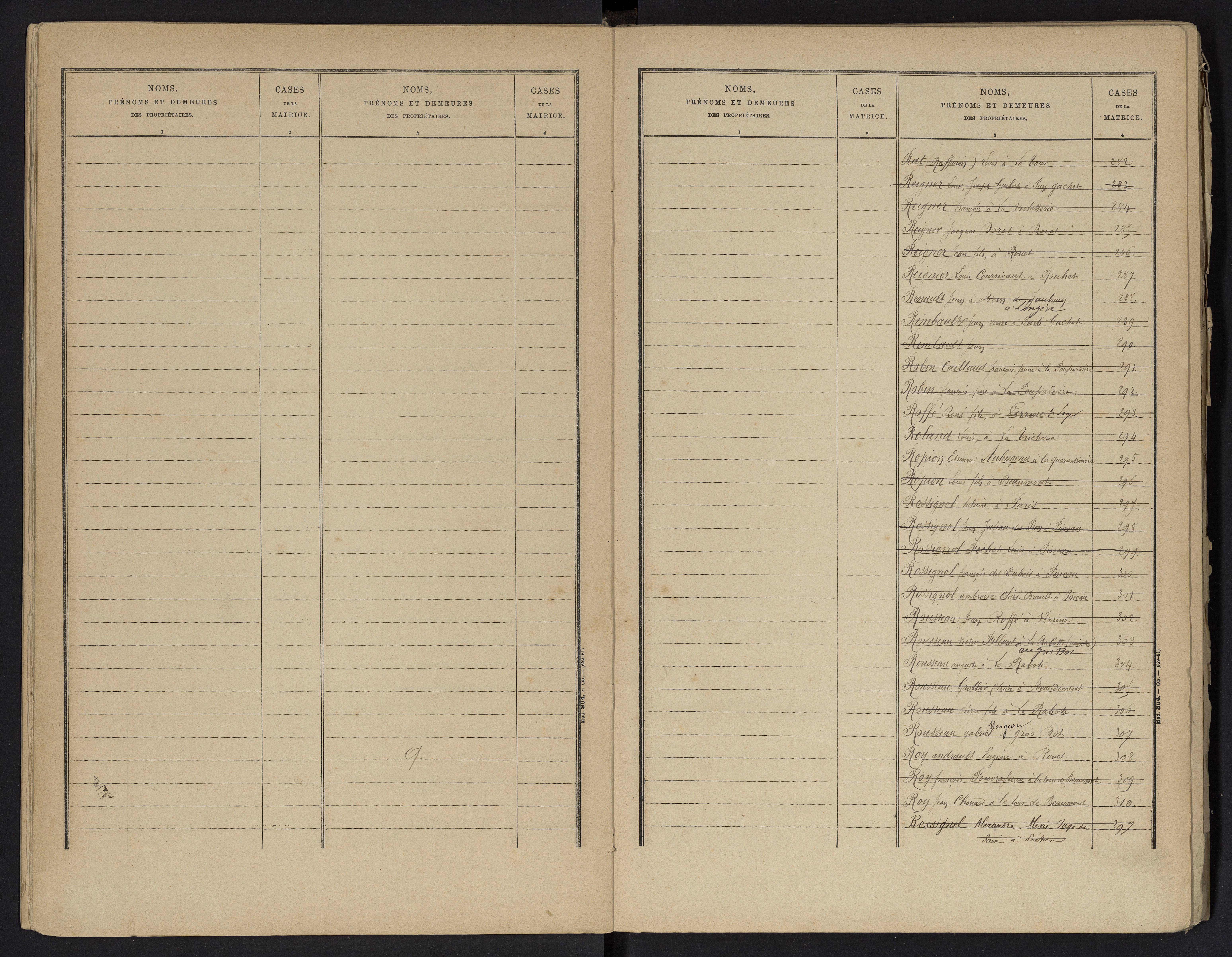 Beaumont - FRAD086_cadastre Cases 1-488 