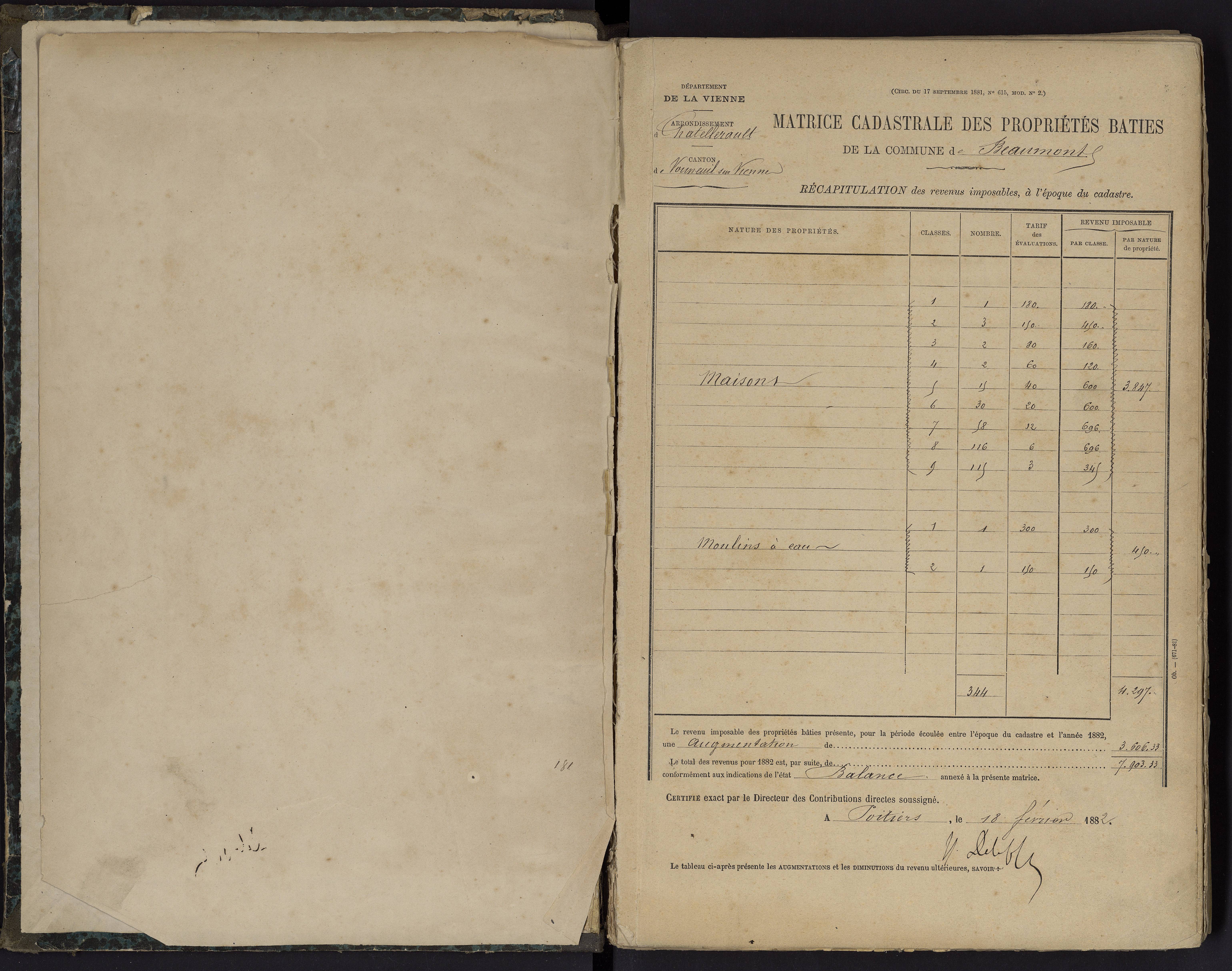 Beaumont - FRAD086_cadastre Cases 1-488 