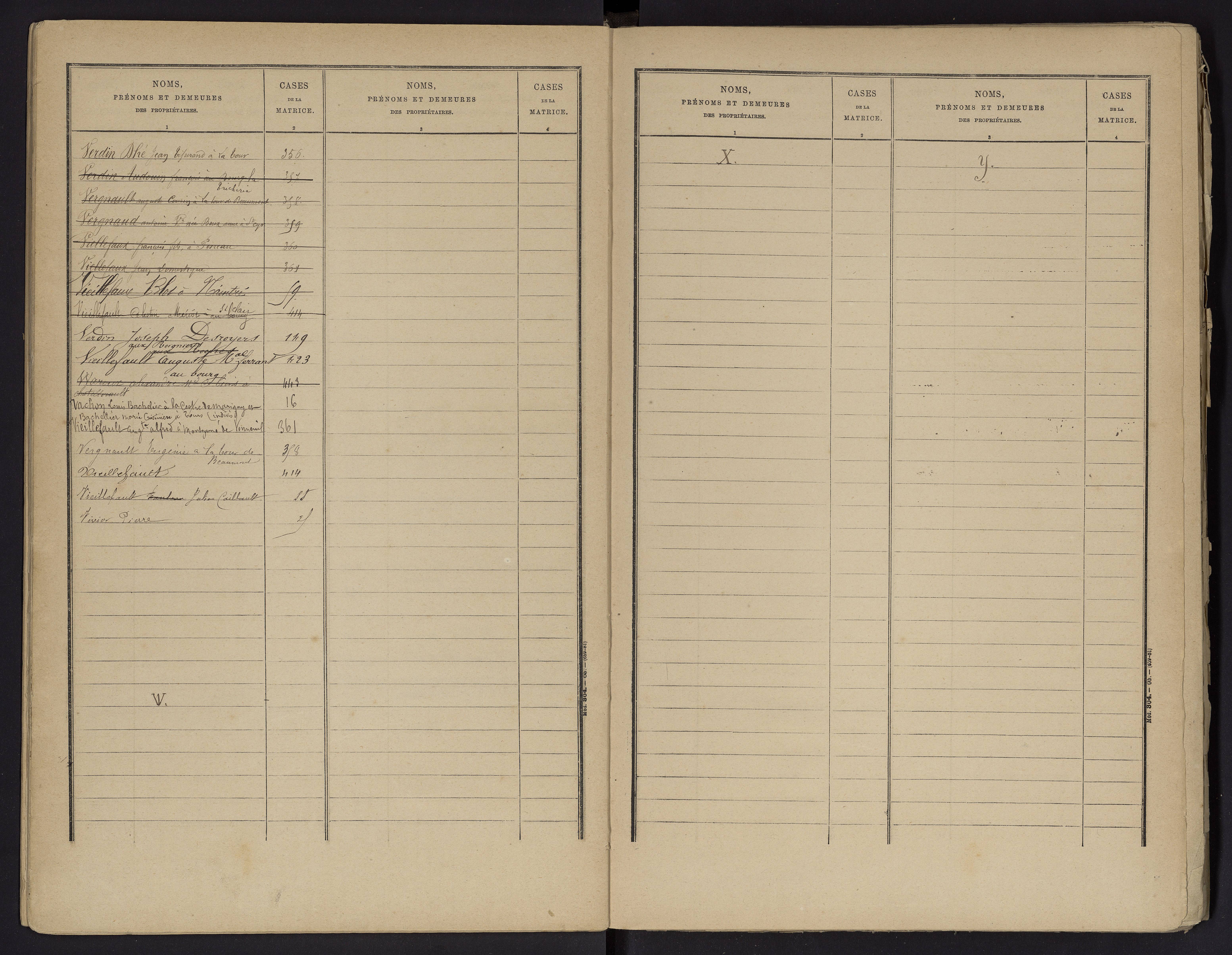 Beaumont - FRAD086_cadastre Cases 1-488 