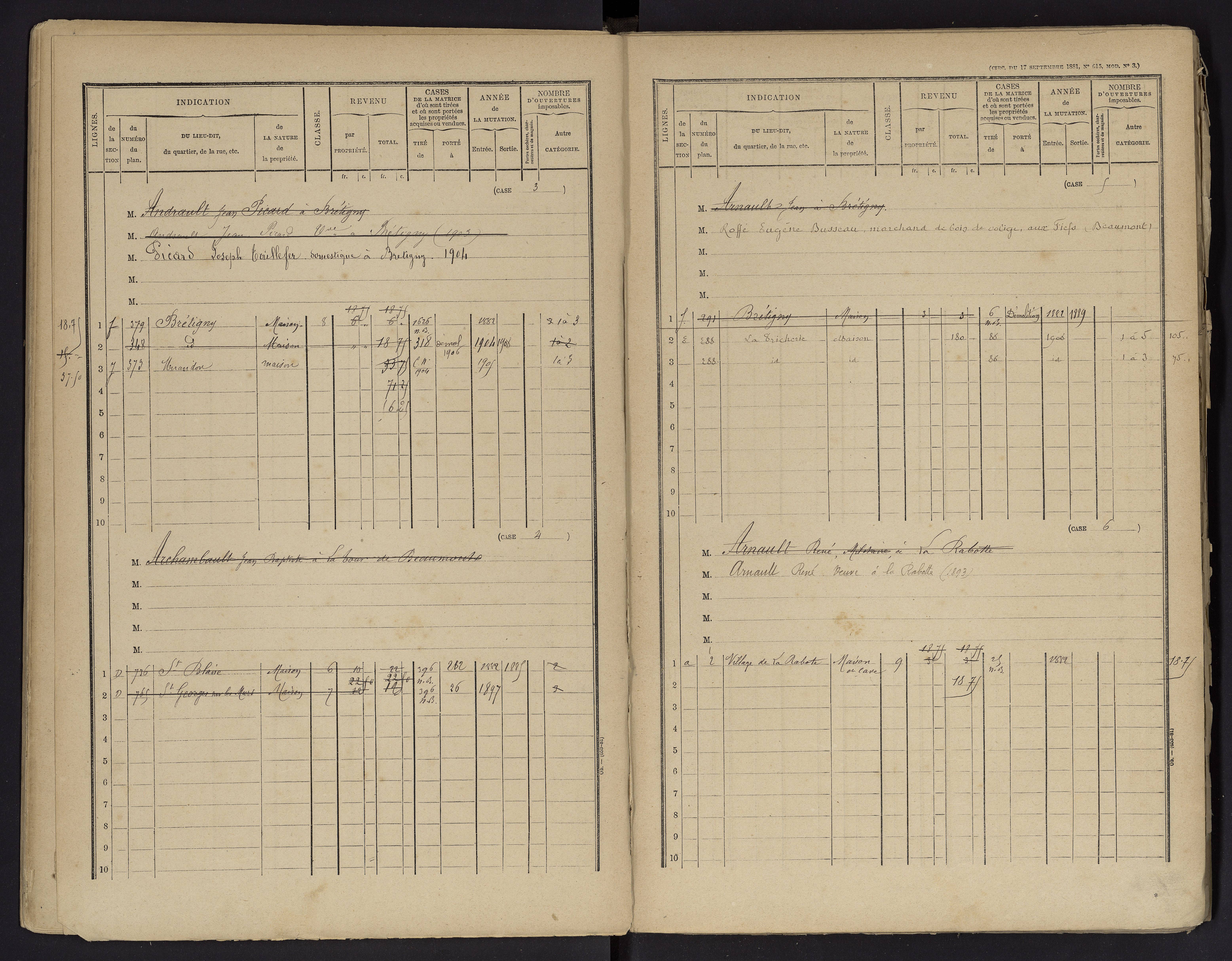 Beaumont - FRAD086_cadastre Cases 1-488 