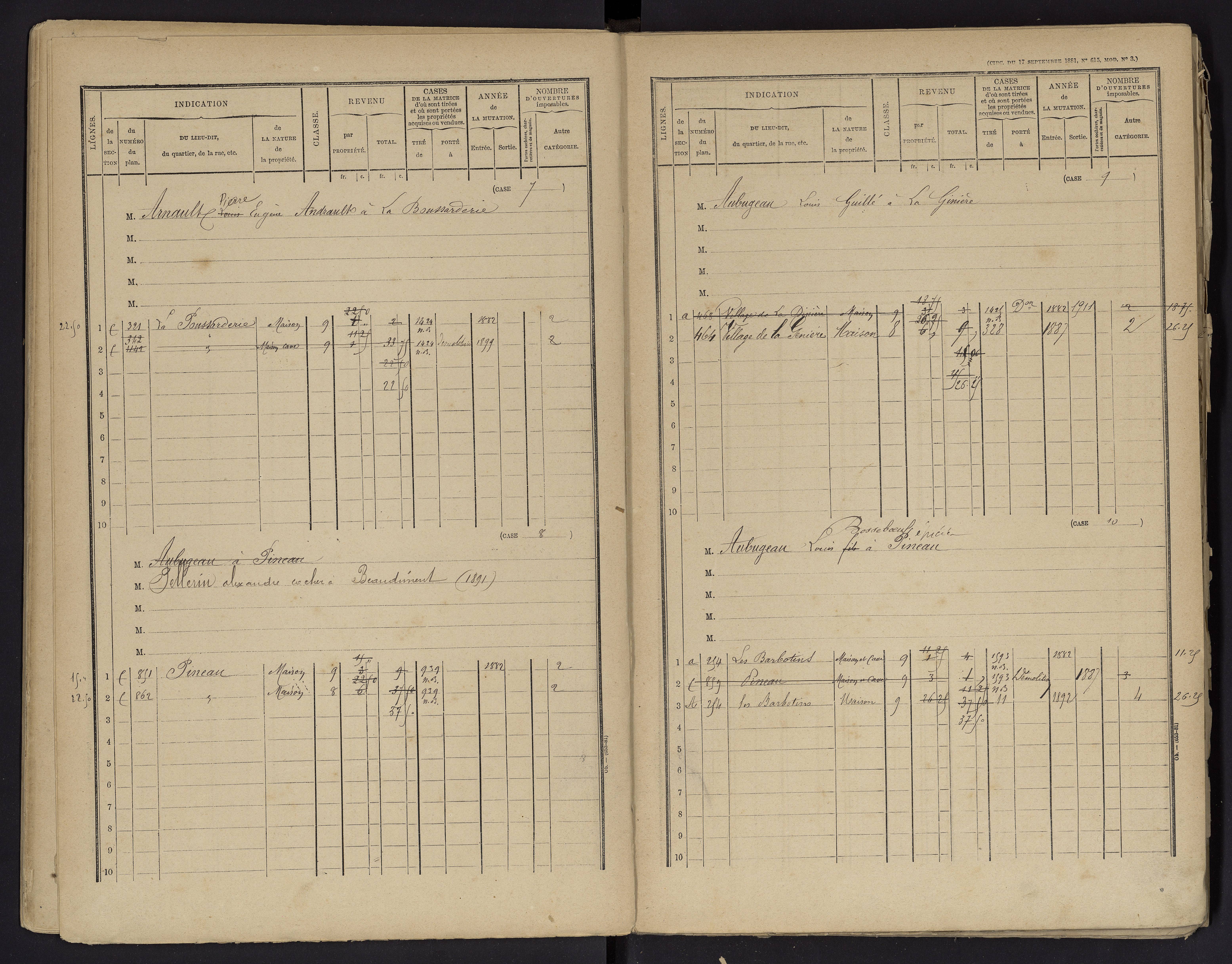 Beaumont - FRAD086_cadastre Cases 1-488 
