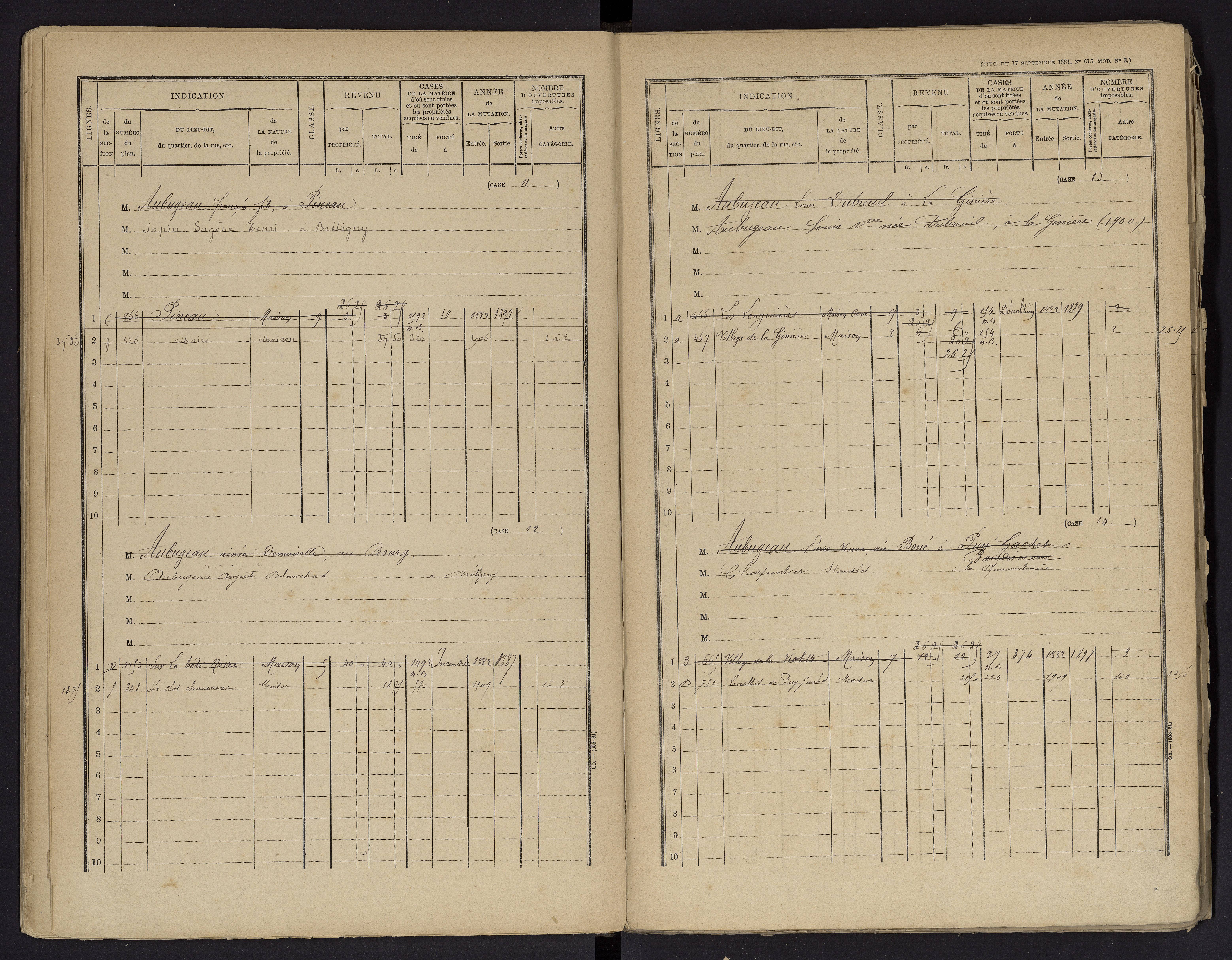 Beaumont - FRAD086_cadastre Cases 1-488 