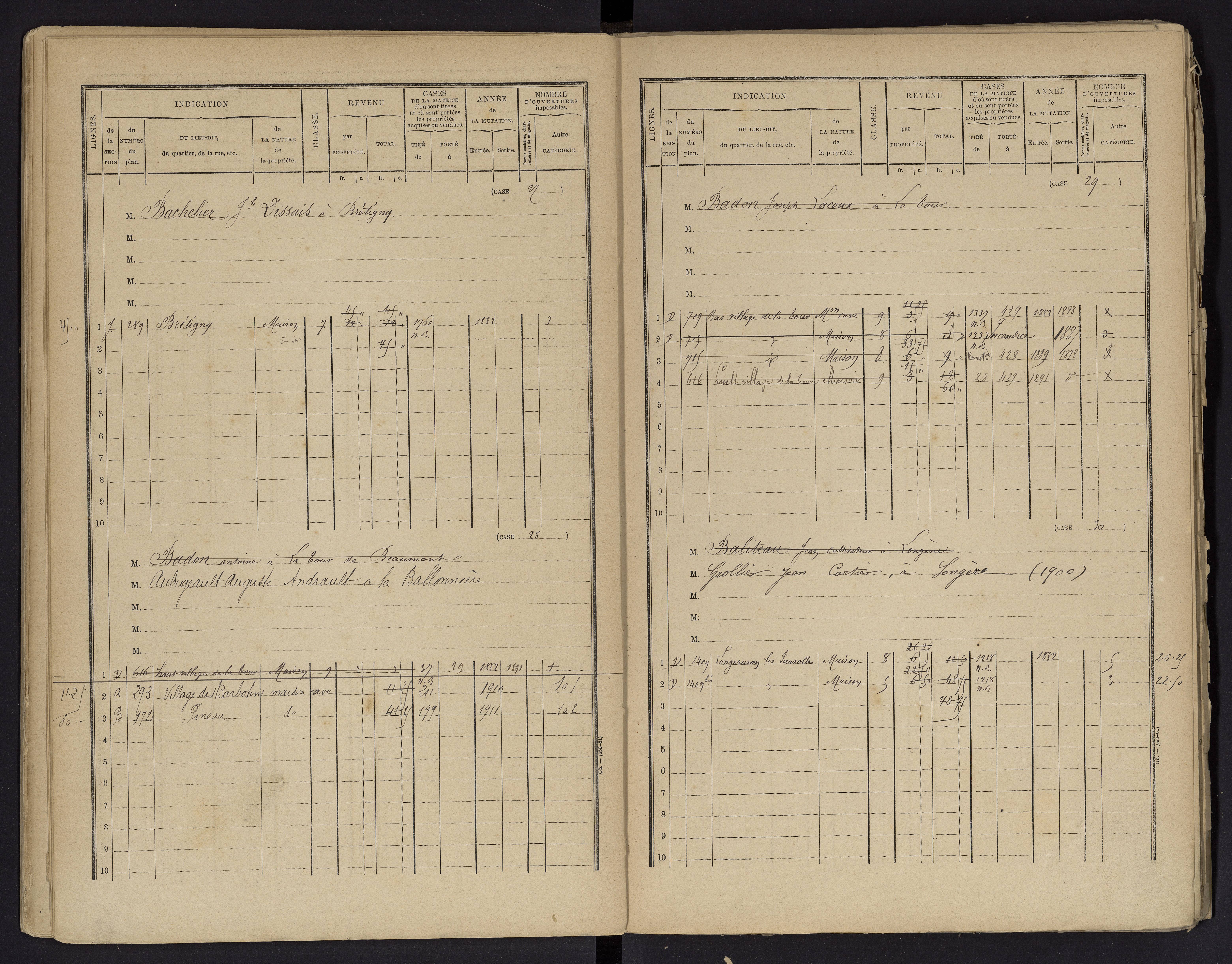 Beaumont - FRAD086_cadastre Cases 1-488 