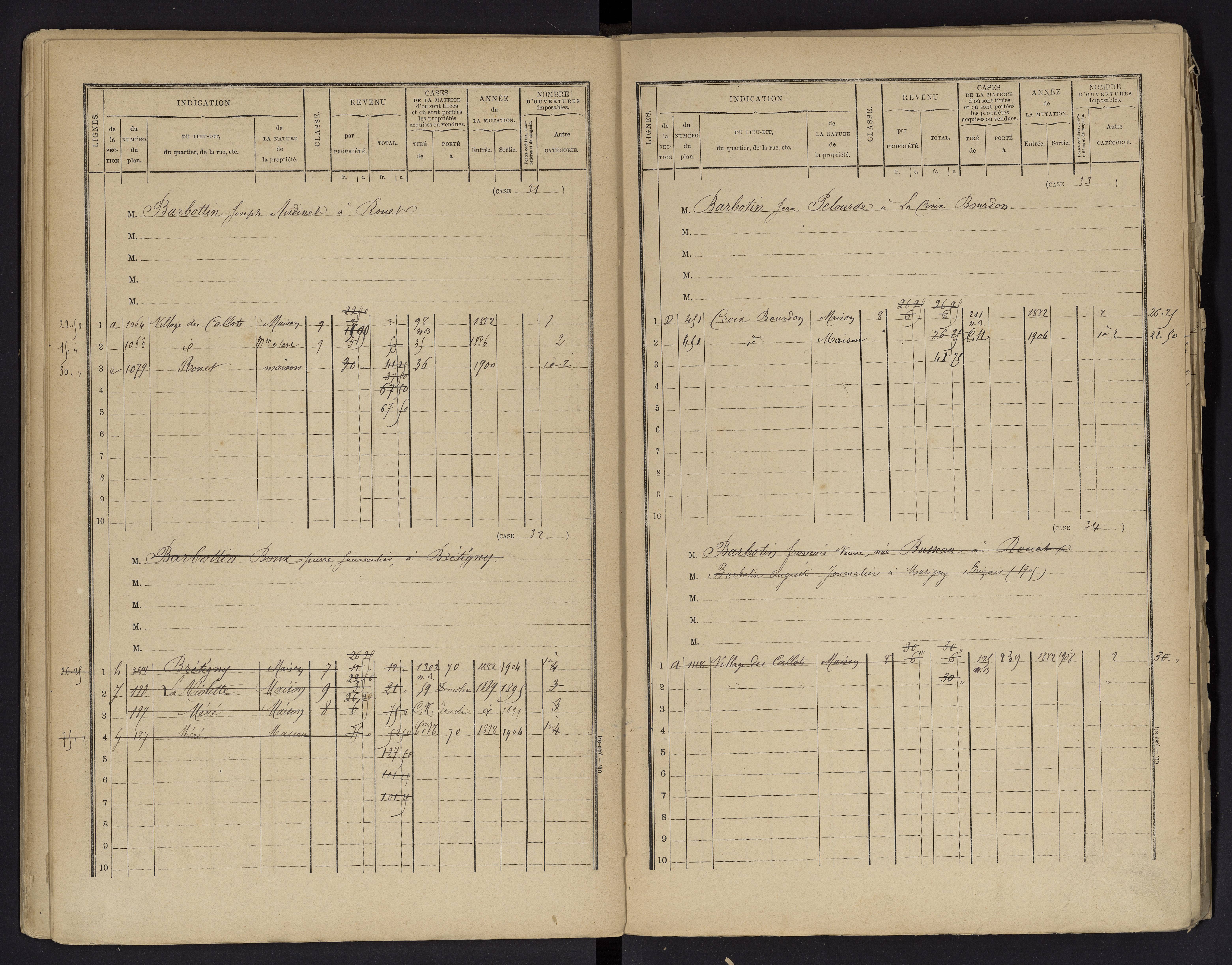 Beaumont - FRAD086_cadastre Cases 1-488 