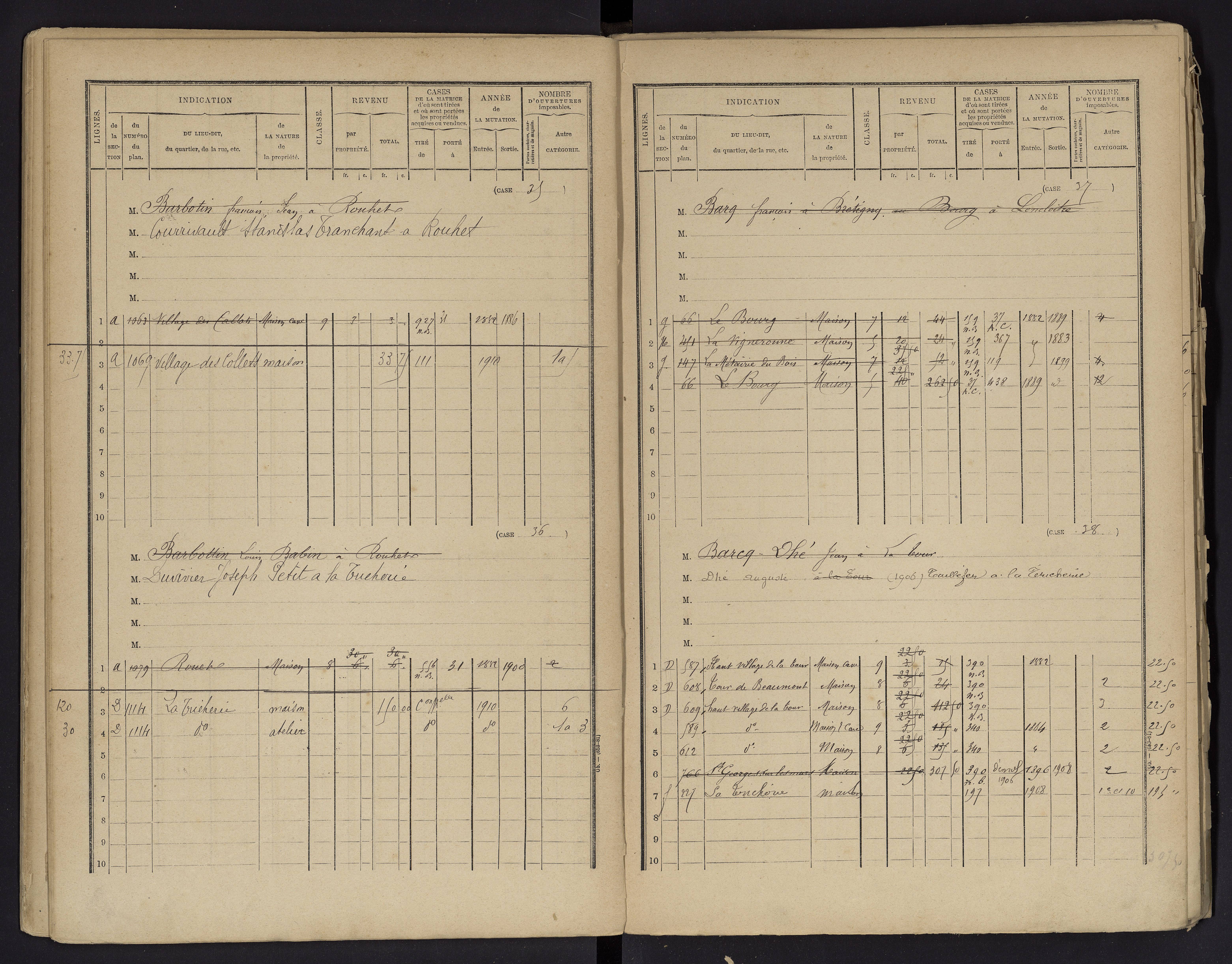 Beaumont - FRAD086_cadastre Cases 1-488 