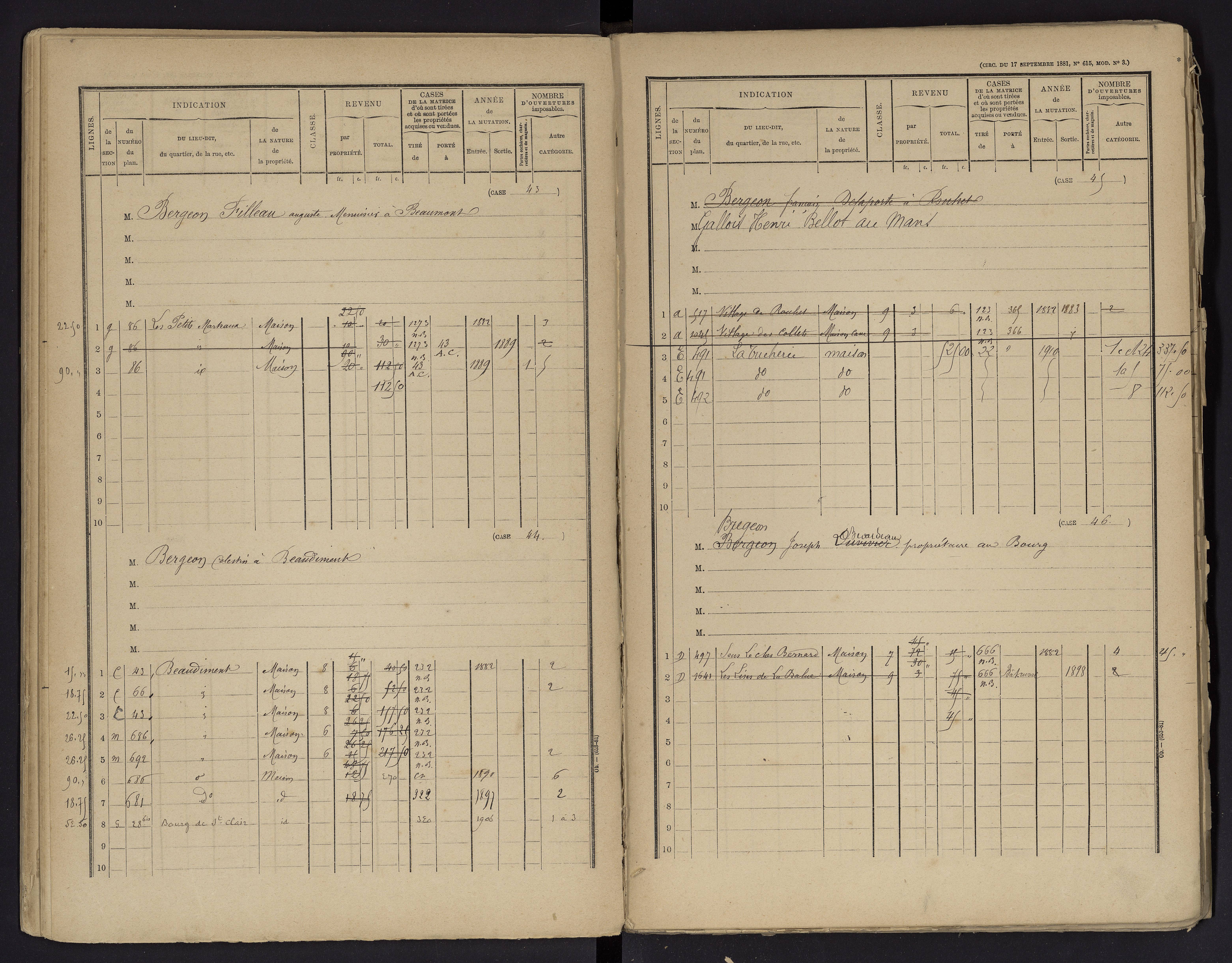 Beaumont - FRAD086_cadastre Cases 1-488 