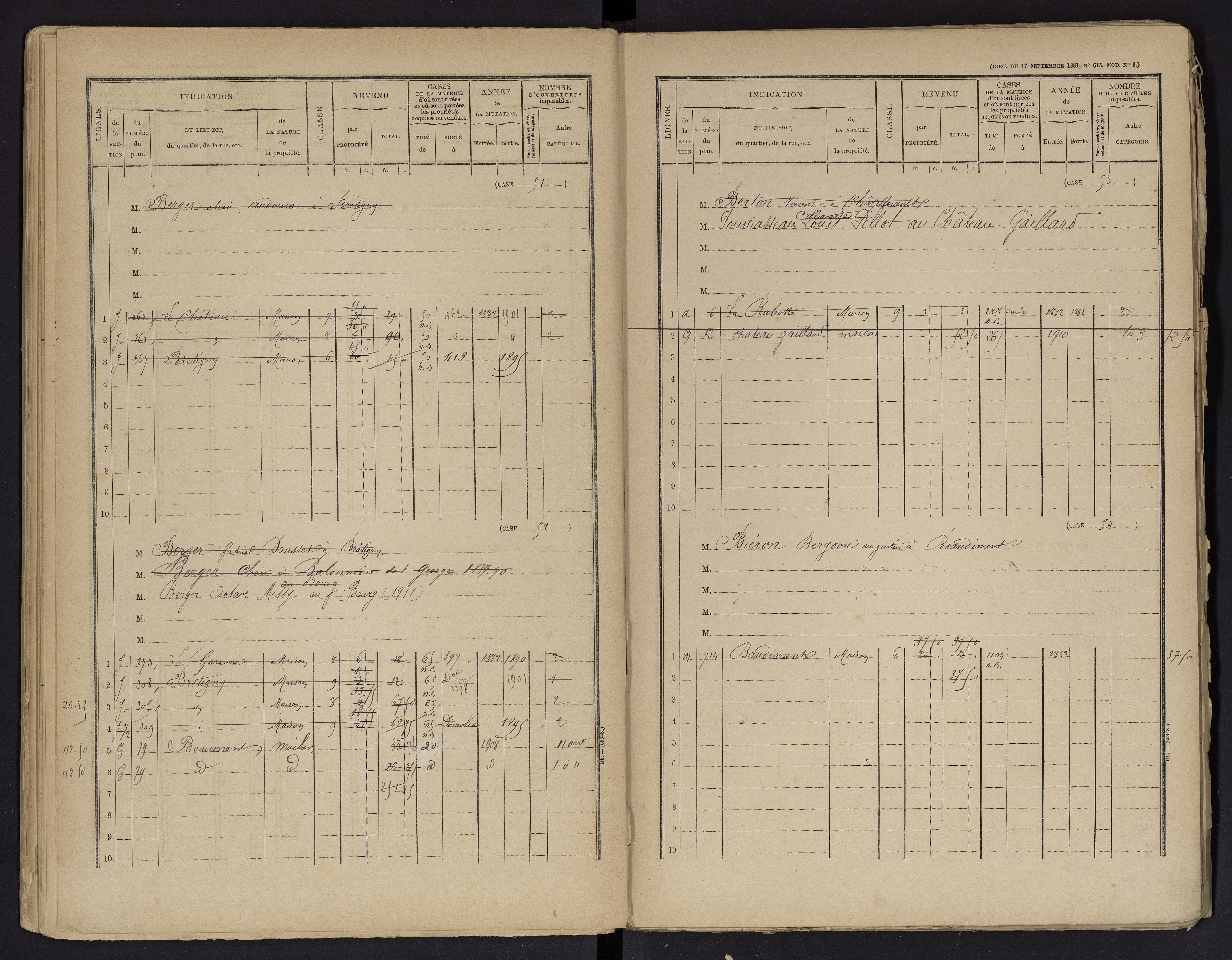Beaumont - FRAD086_cadastre Cases 1-488 