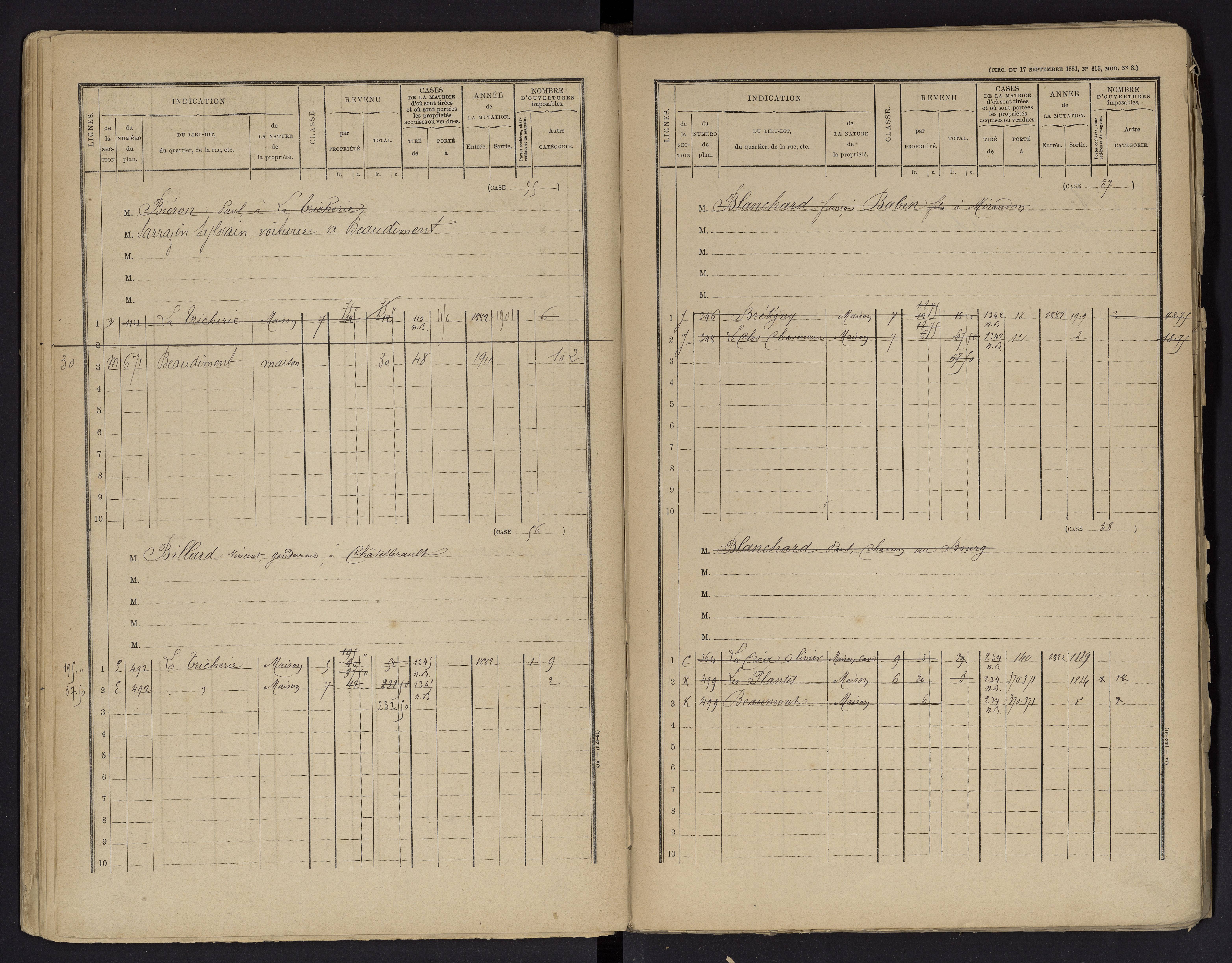 Beaumont - FRAD086_cadastre Cases 1-488 