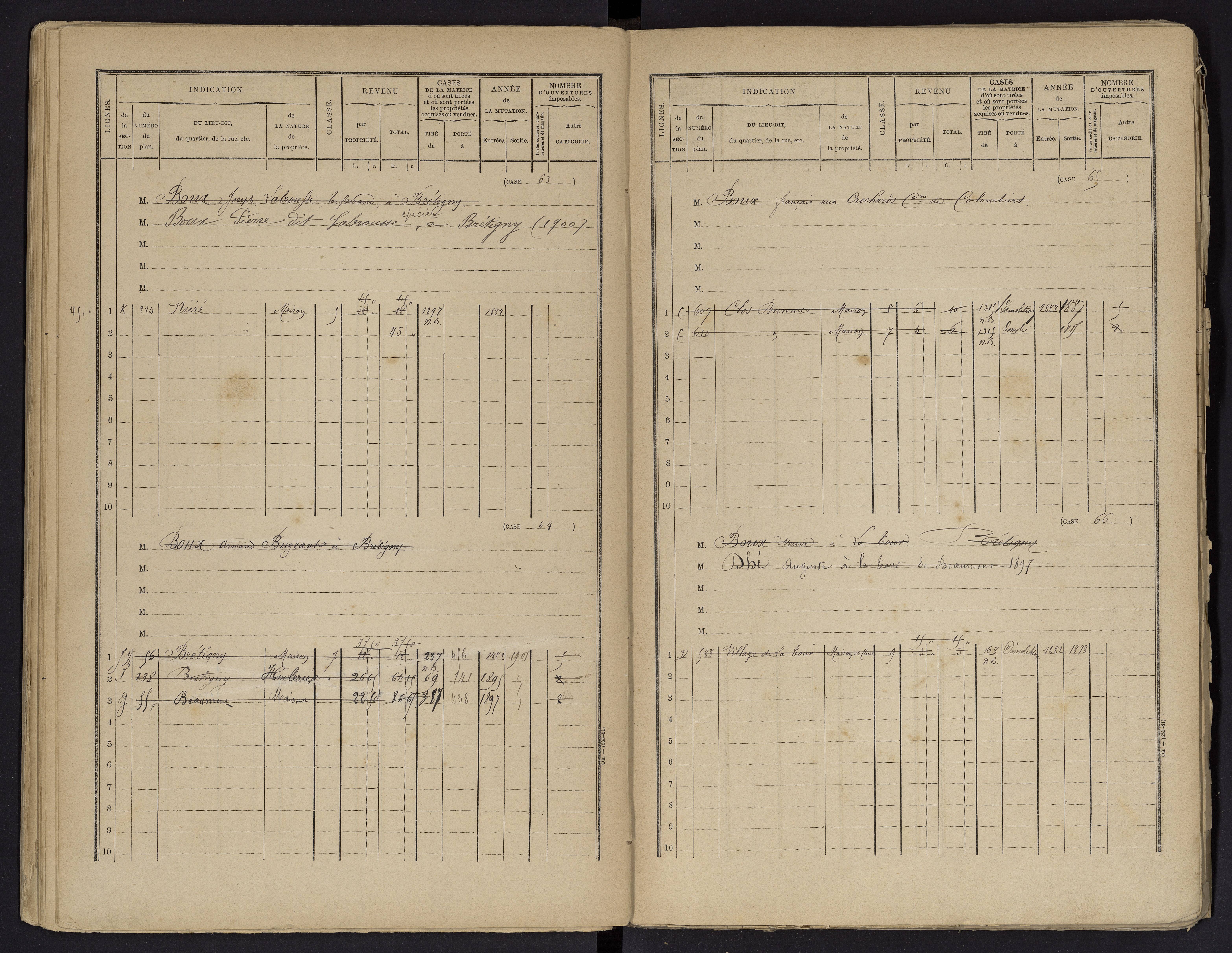Beaumont - FRAD086_cadastre Cases 1-488 