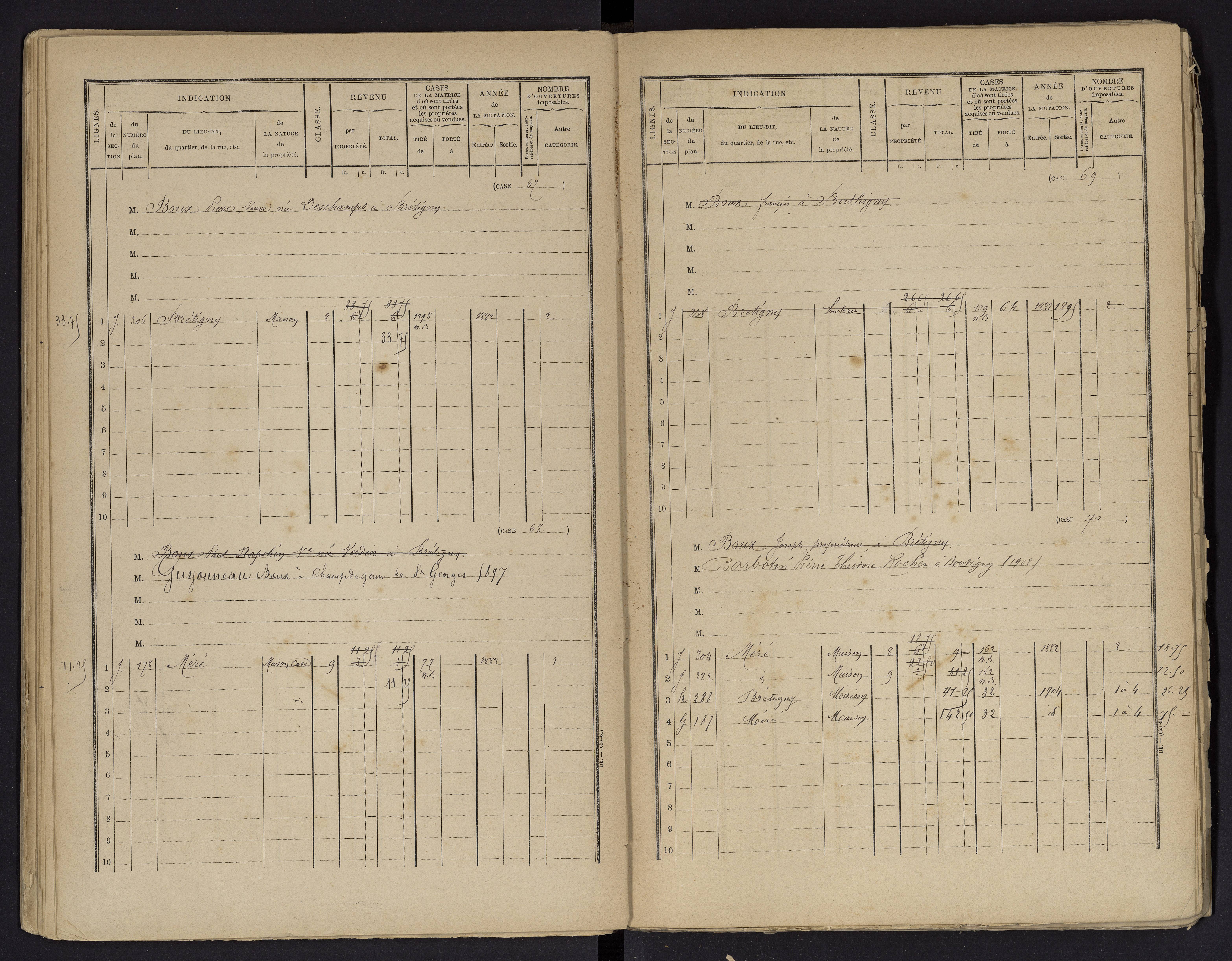 Beaumont - FRAD086_cadastre Cases 1-488 
