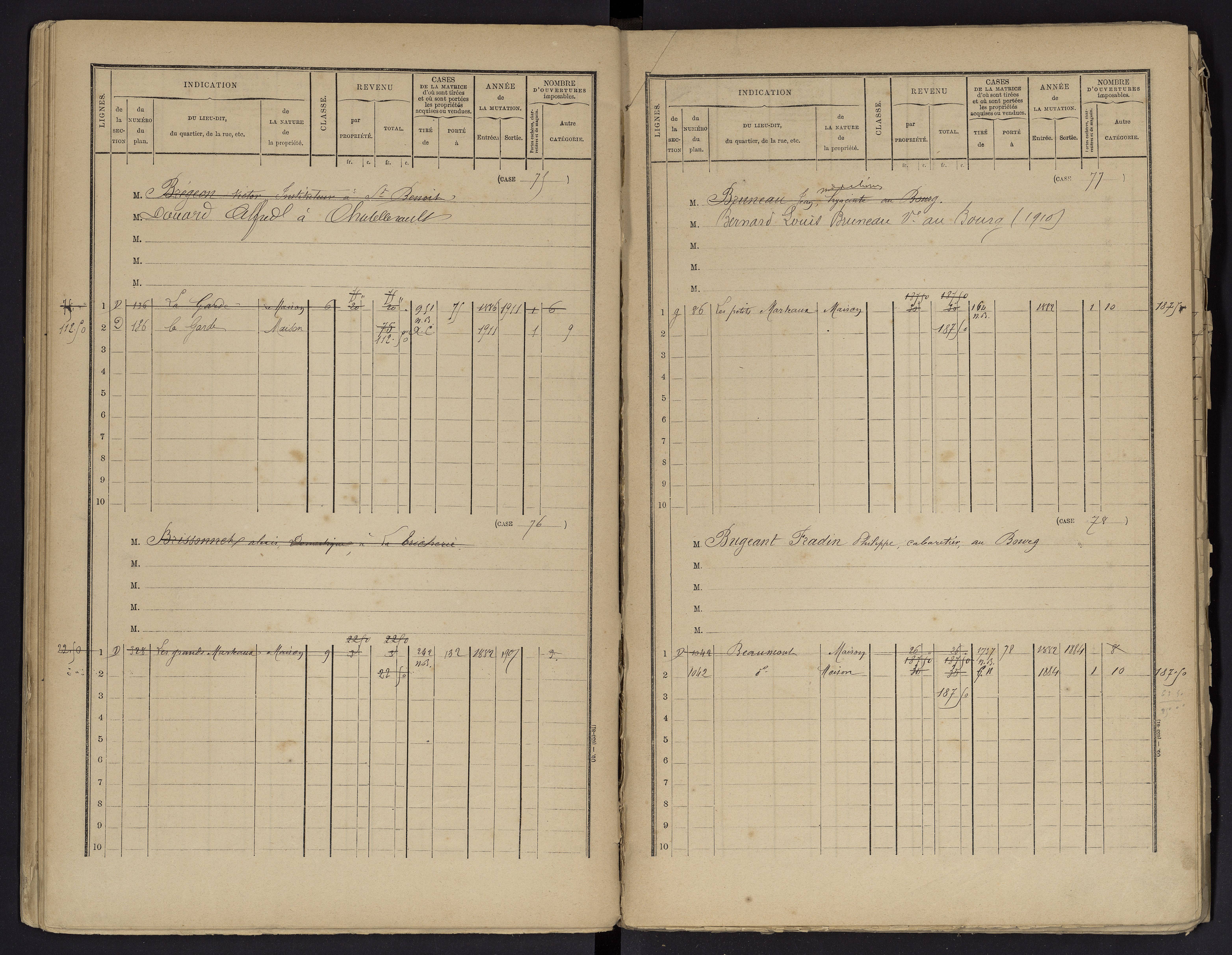 Beaumont - FRAD086_cadastre Cases 1-488 