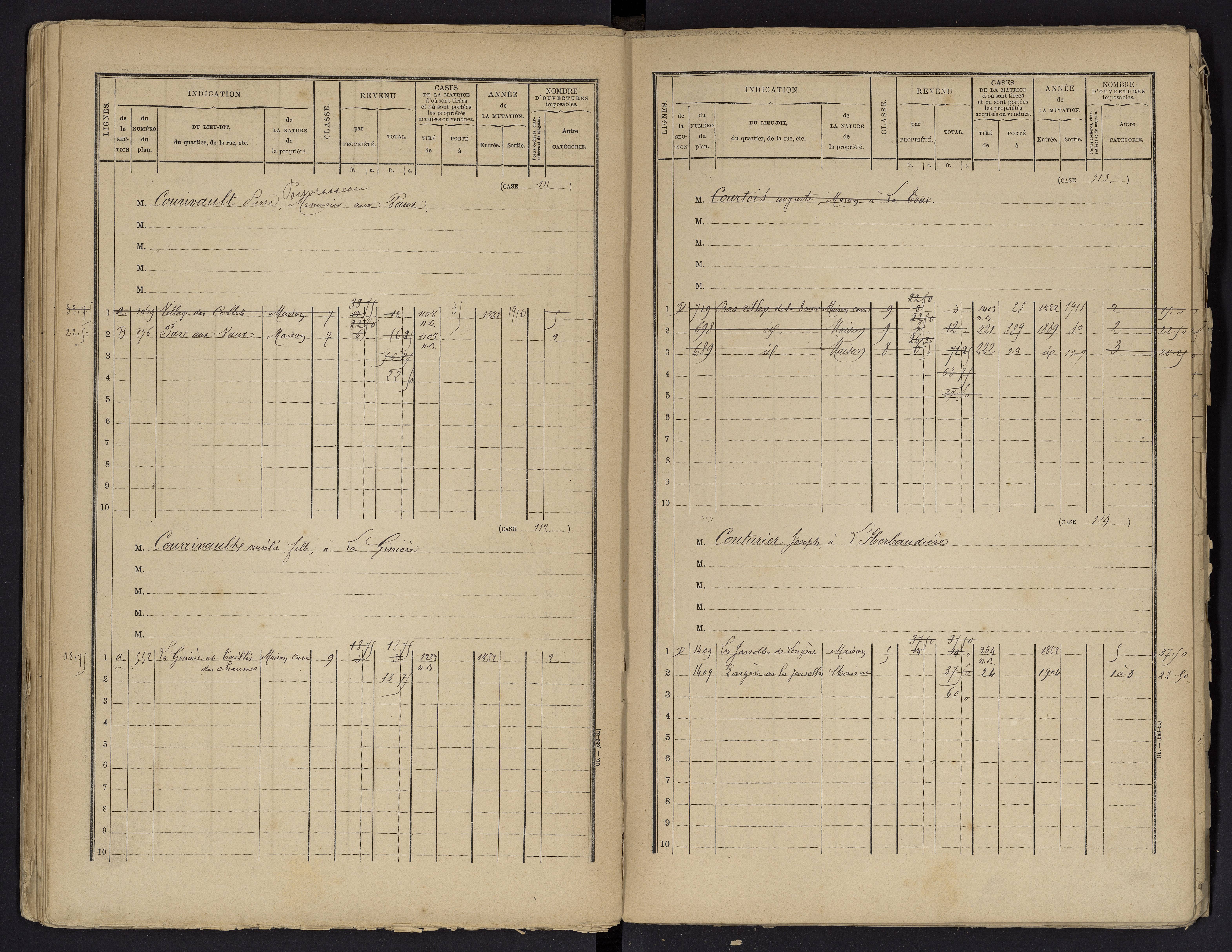 Beaumont - FRAD086_cadastre Cases 1-488 