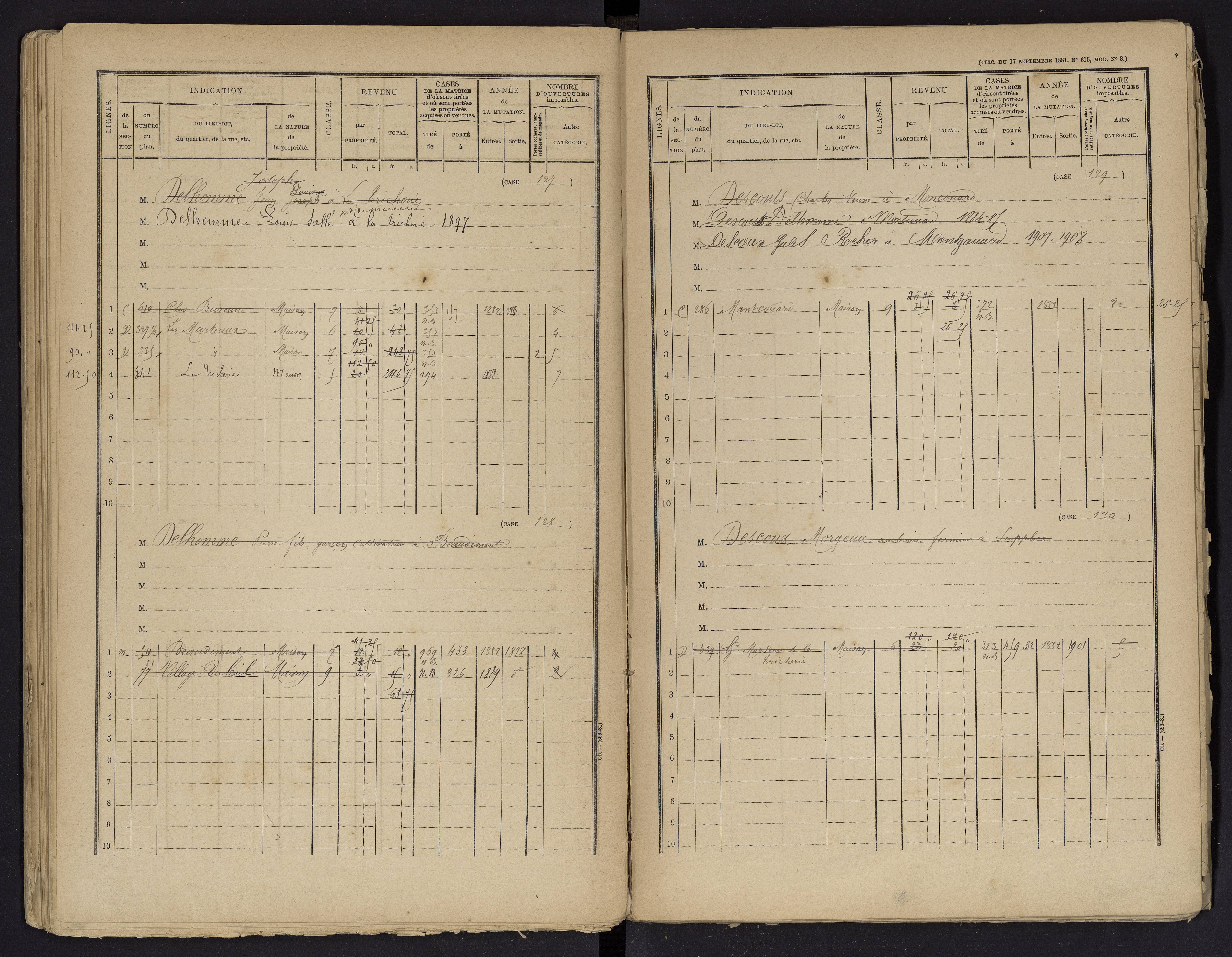 Beaumont - FRAD086_cadastre Cases 1-488 