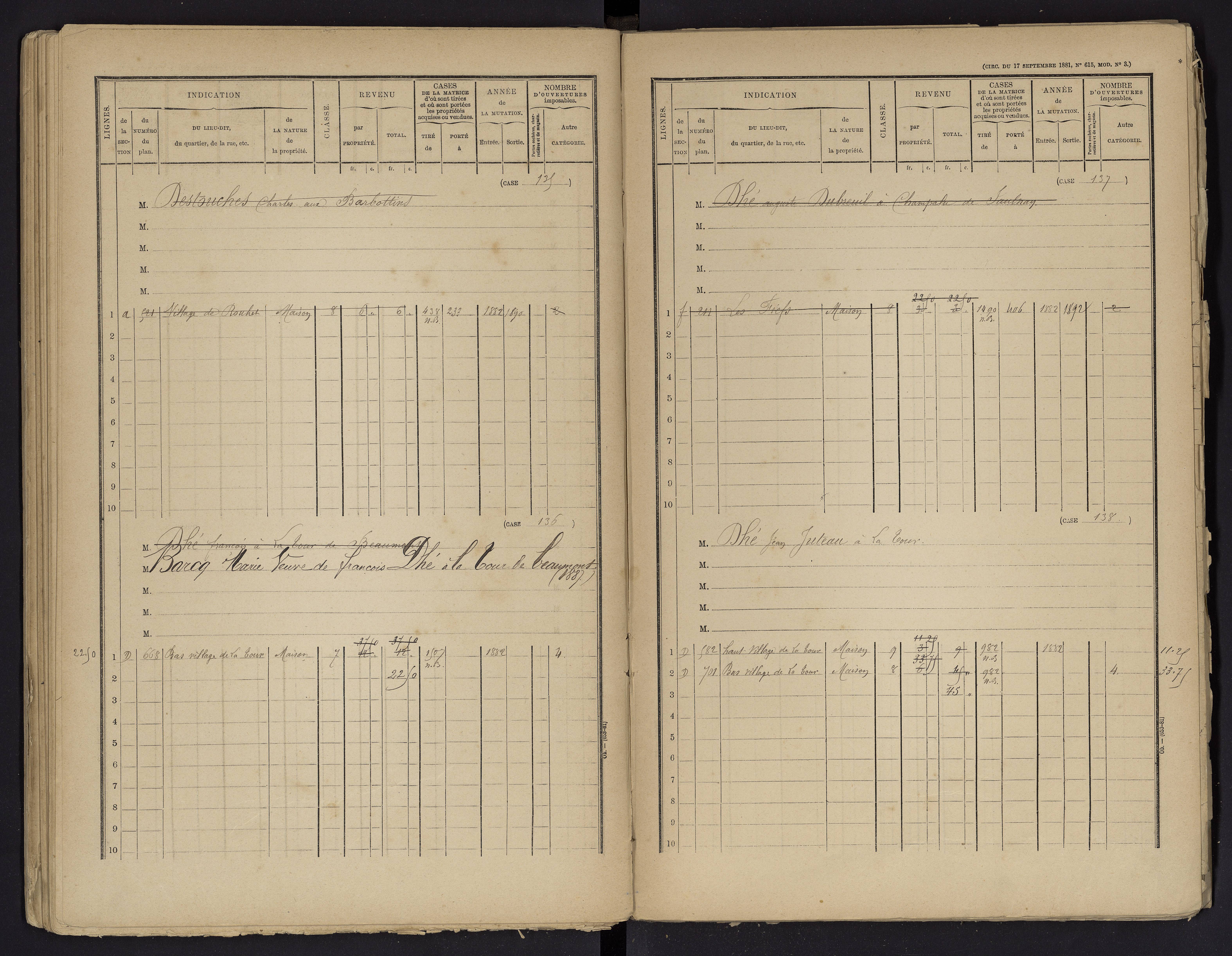 Beaumont - FRAD086_cadastre Cases 1-488 