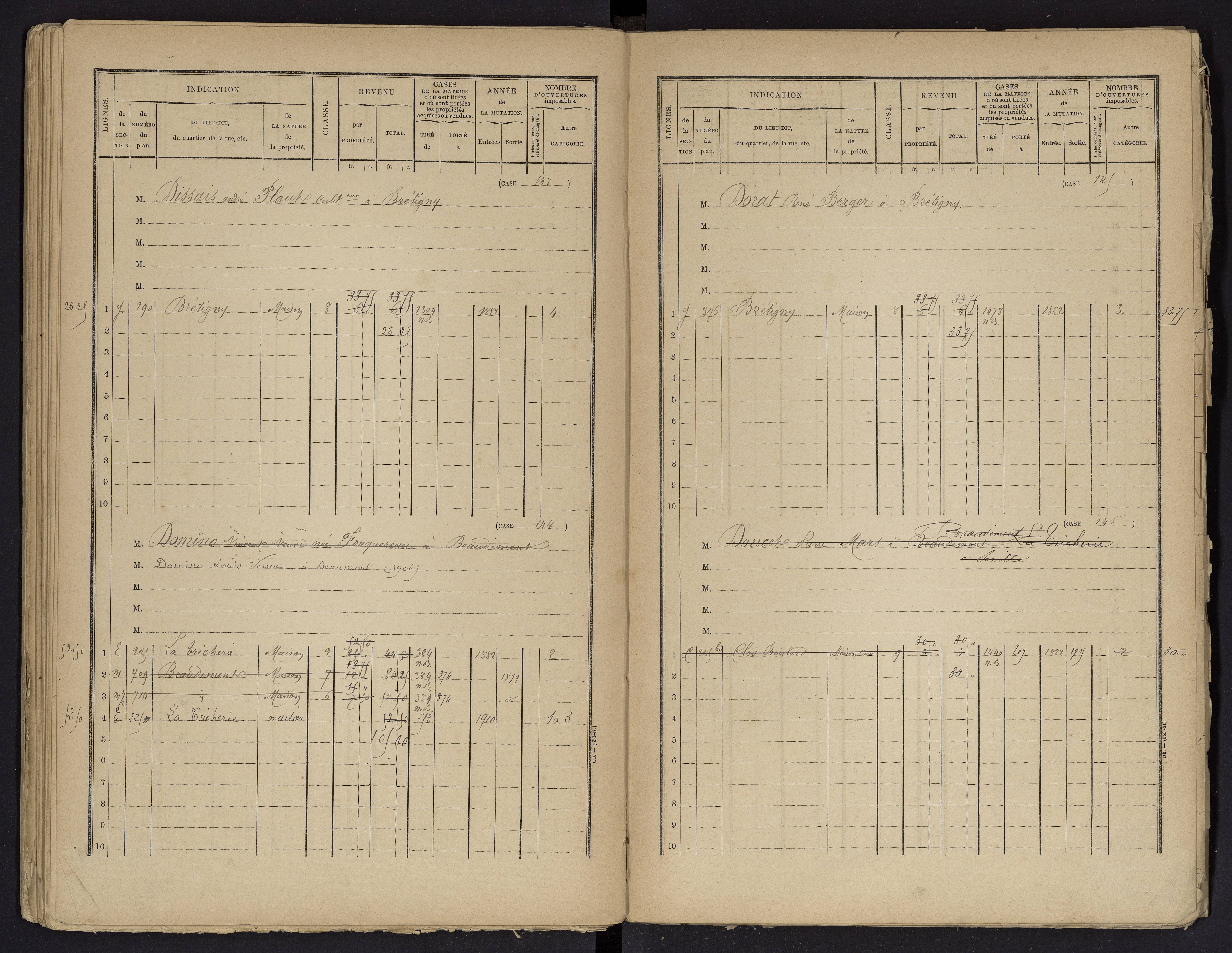 Beaumont - FRAD086_cadastre Cases 1-488 