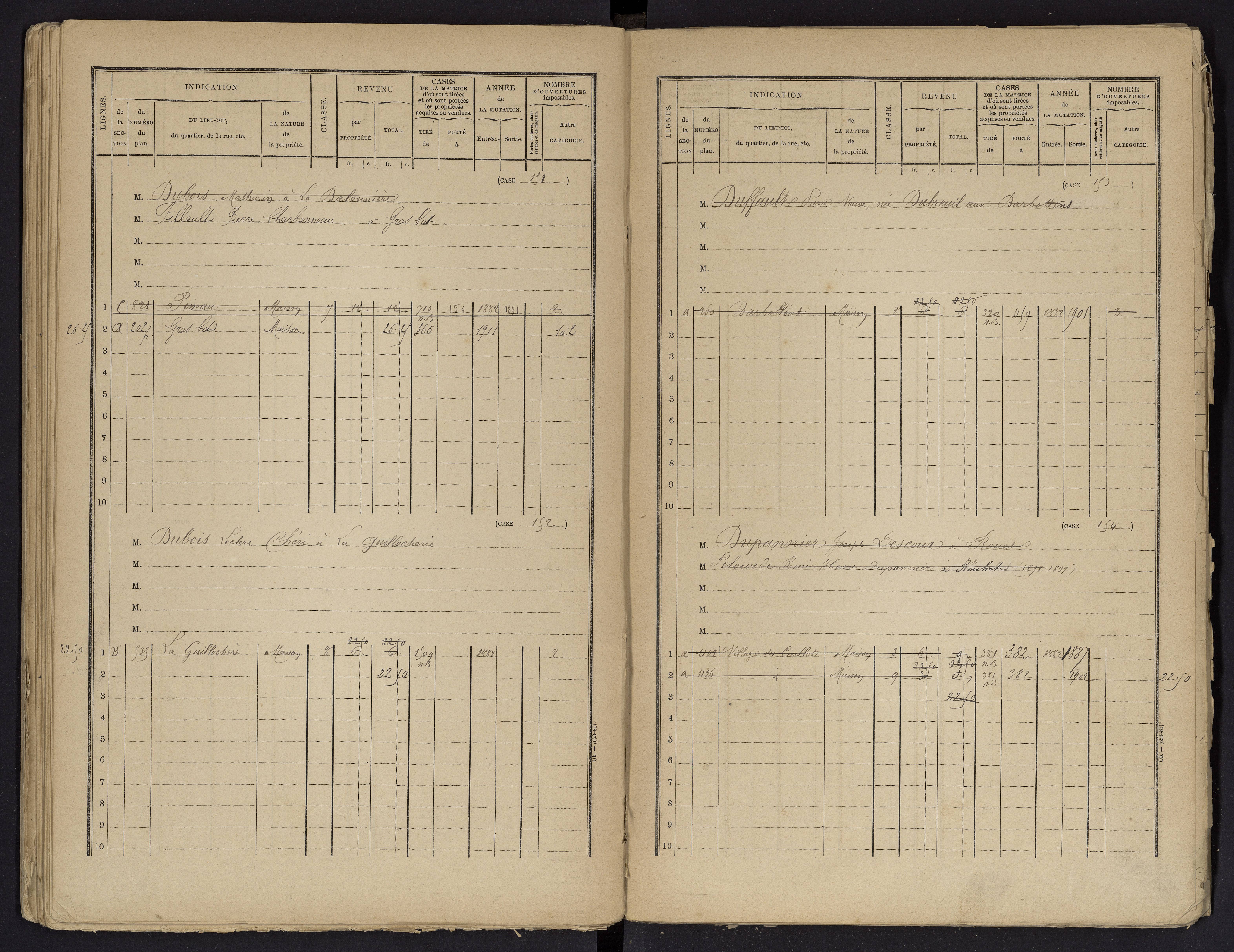 Beaumont - FRAD086_cadastre Cases 1-488 