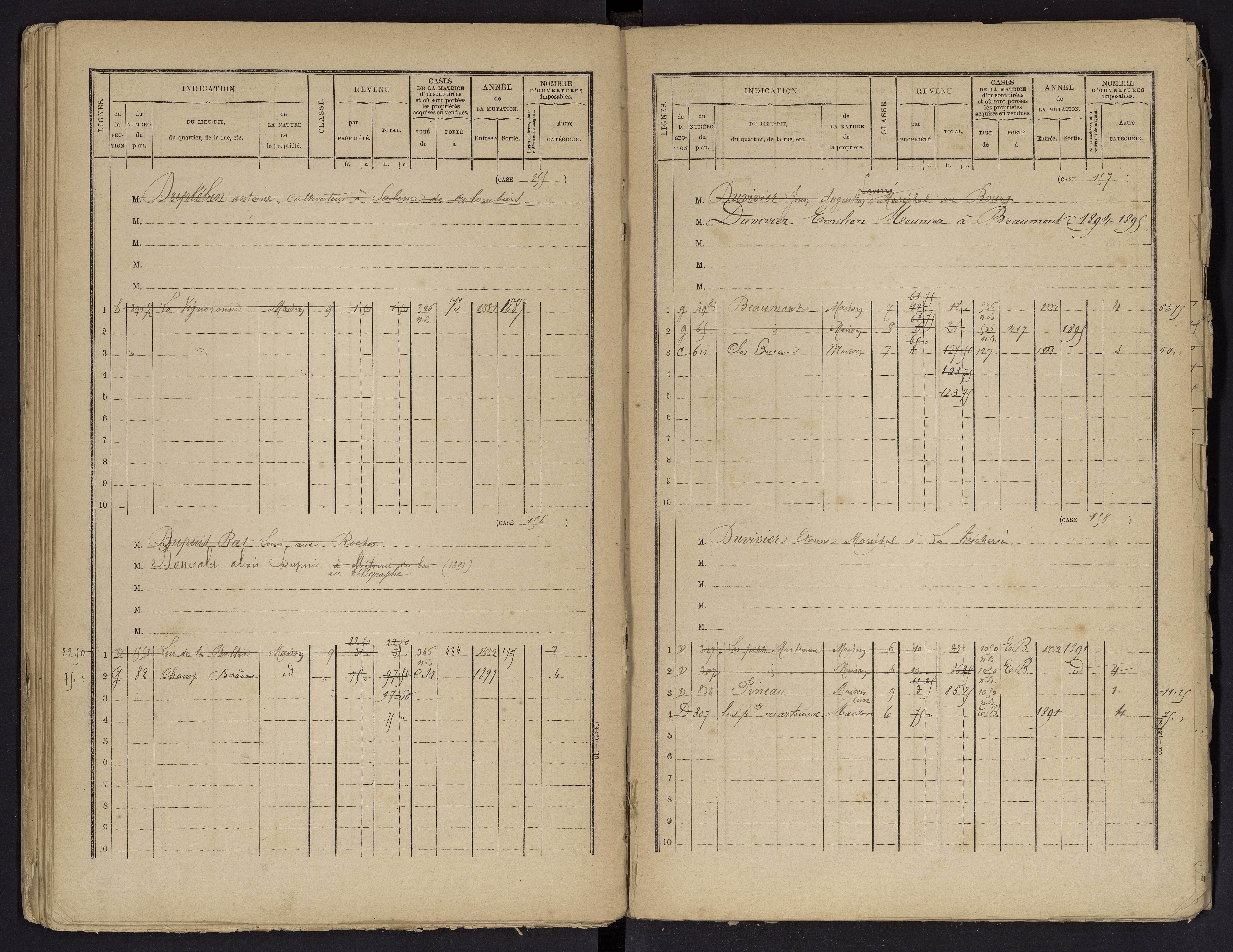 Beaumont - FRAD086_cadastre Cases 1-488 