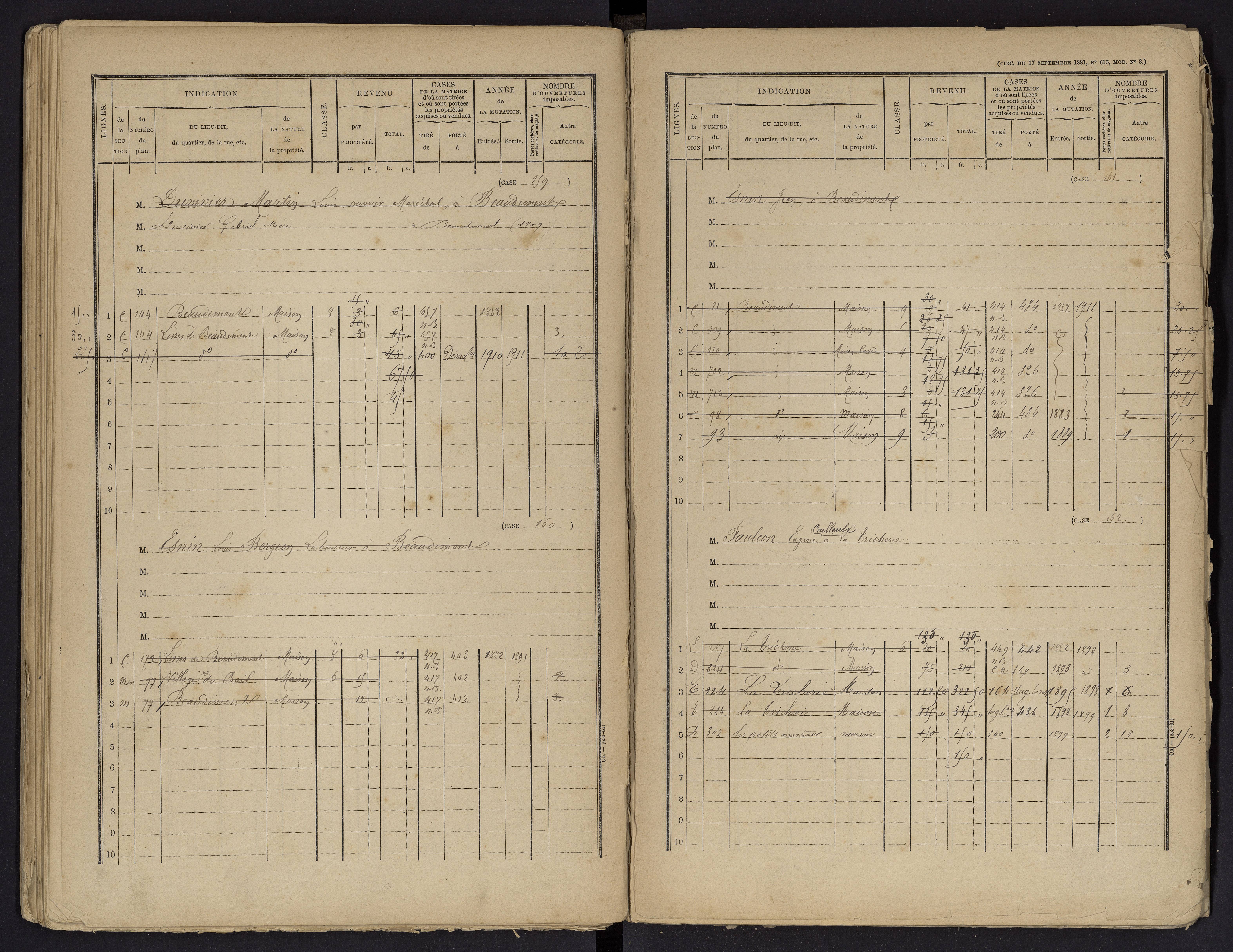 Beaumont - FRAD086_cadastre Cases 1-488 