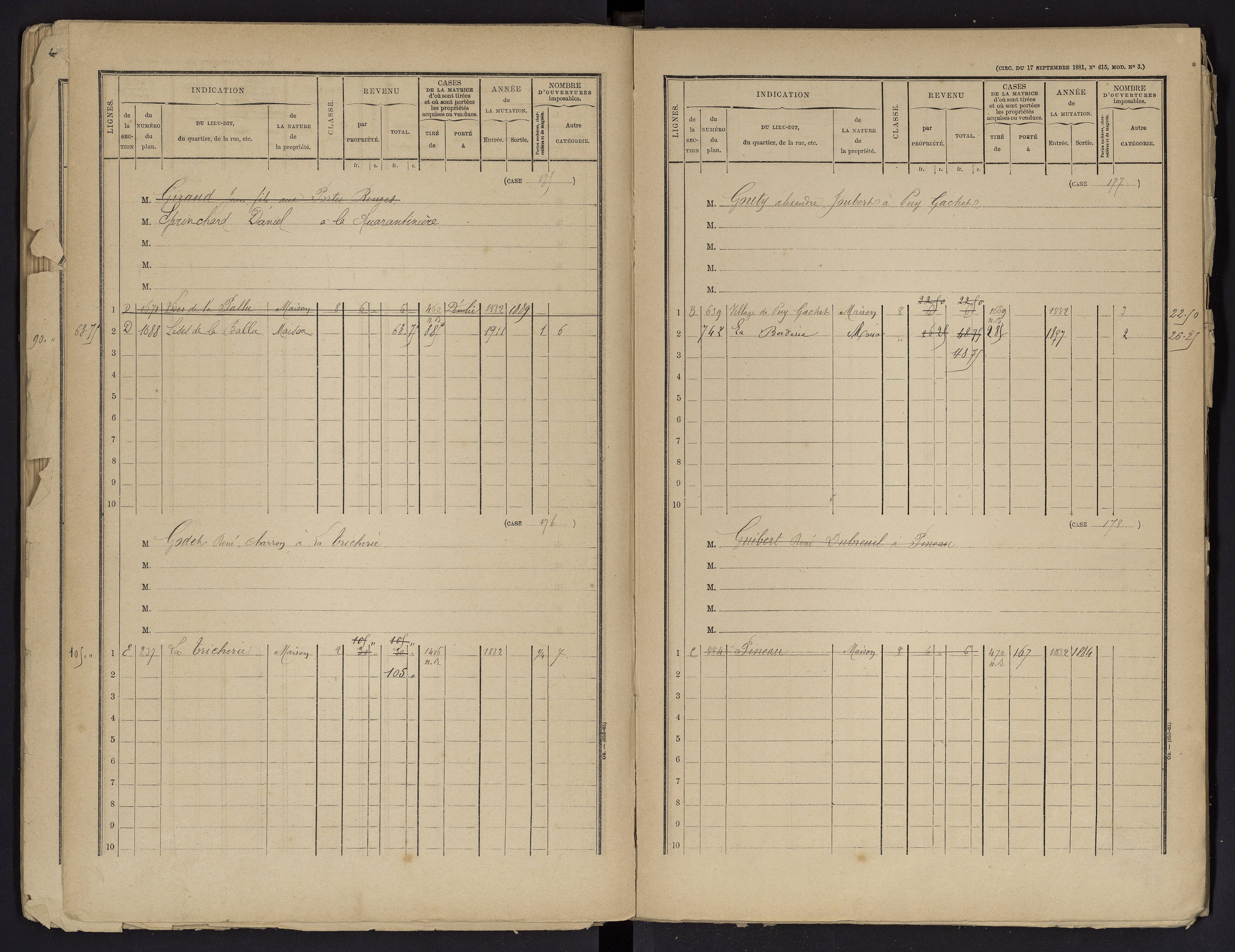 Beaumont - FRAD086_cadastre Cases 1-488 