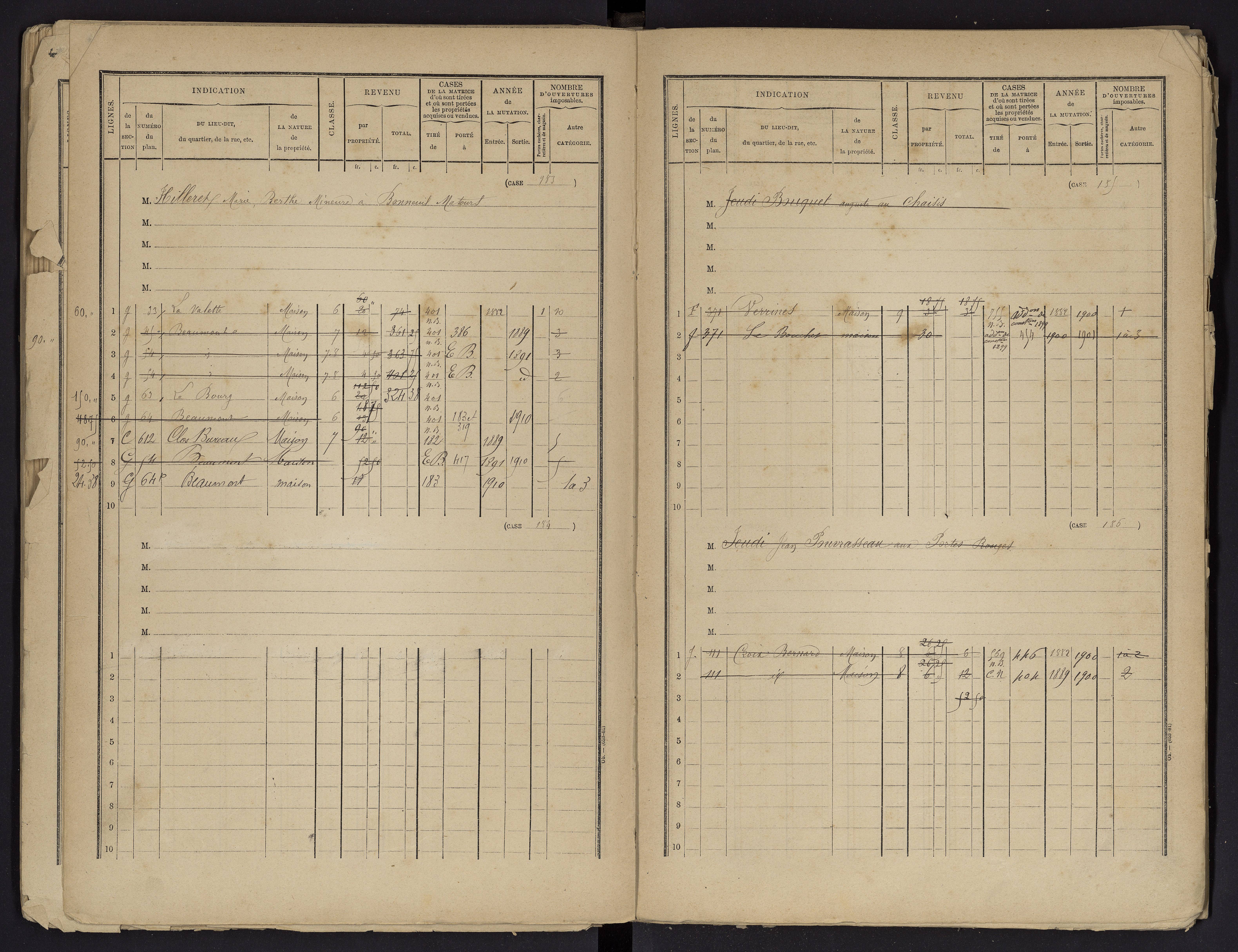 Beaumont - FRAD086_cadastre Cases 1-488 
