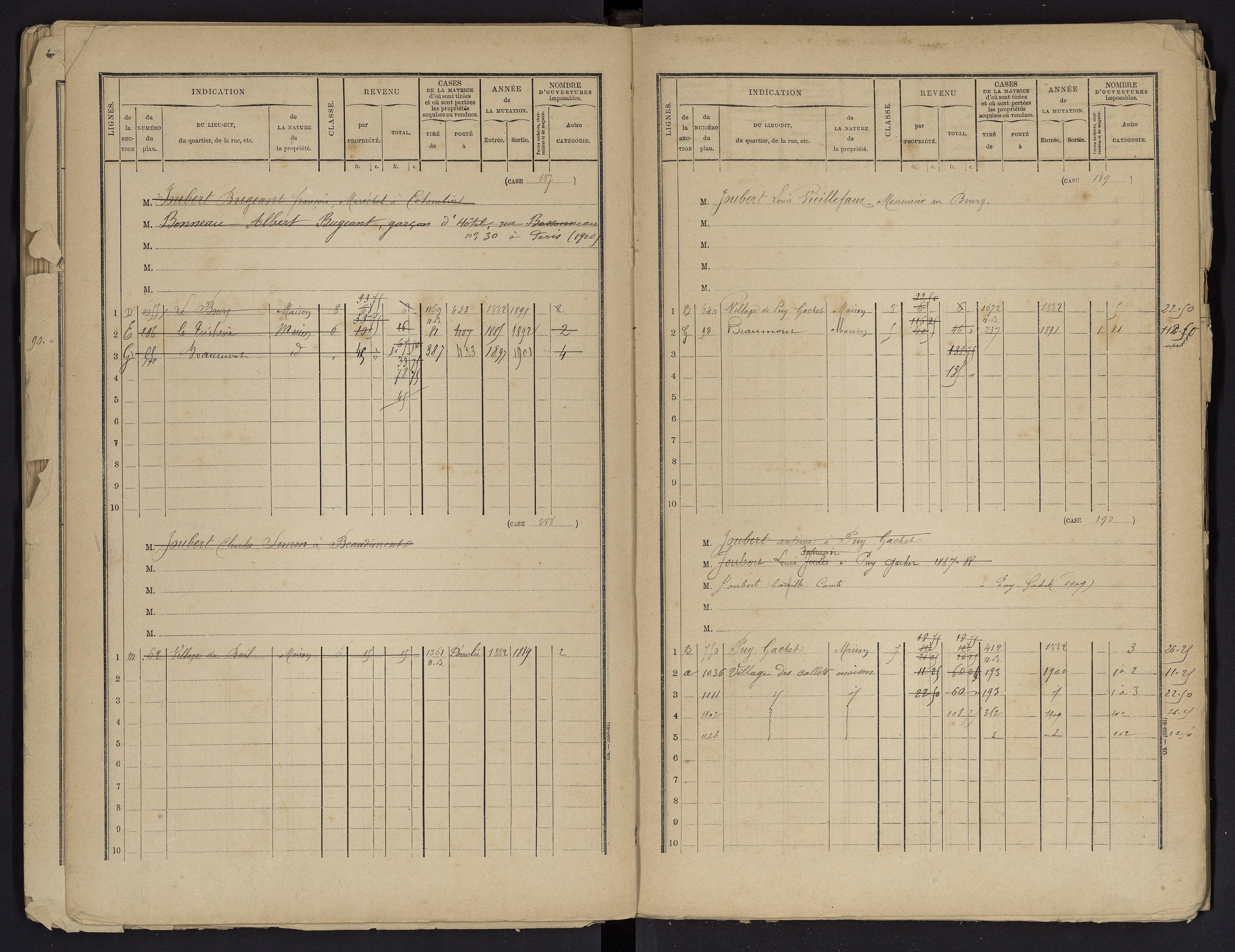 Beaumont - FRAD086_cadastre Cases 1-488 