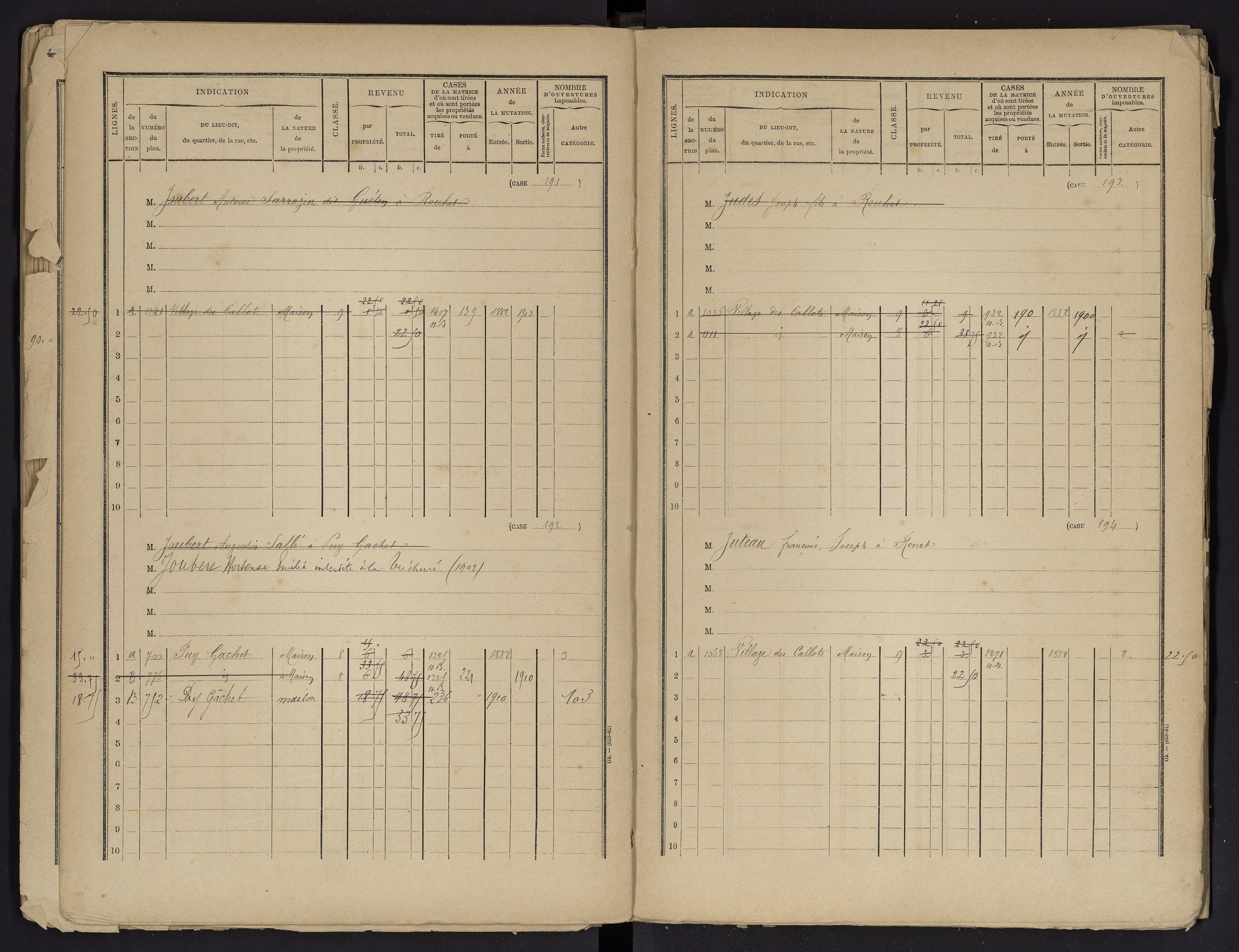 Beaumont - FRAD086_cadastre Cases 1-488 