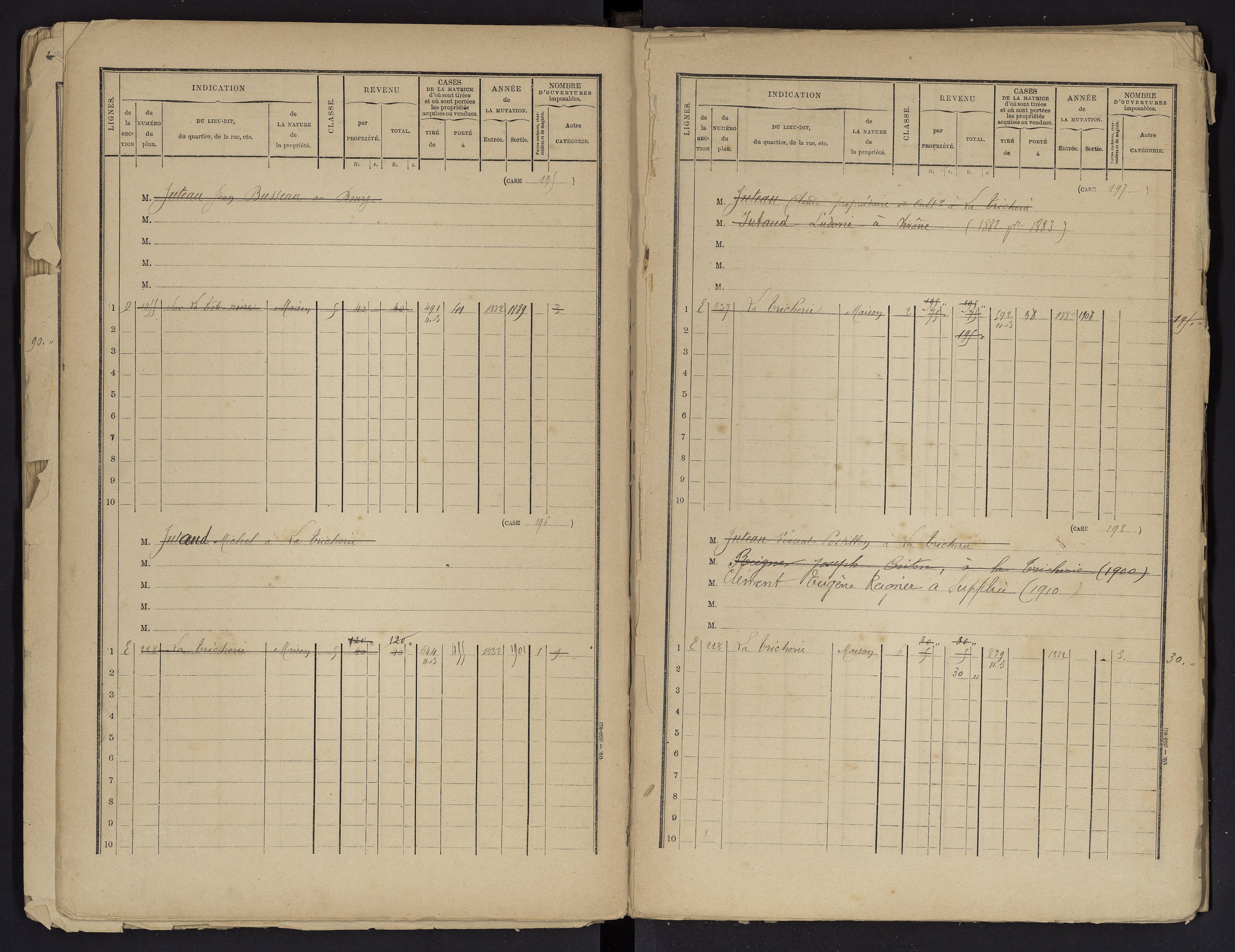 Beaumont - FRAD086_cadastre Cases 1-488 