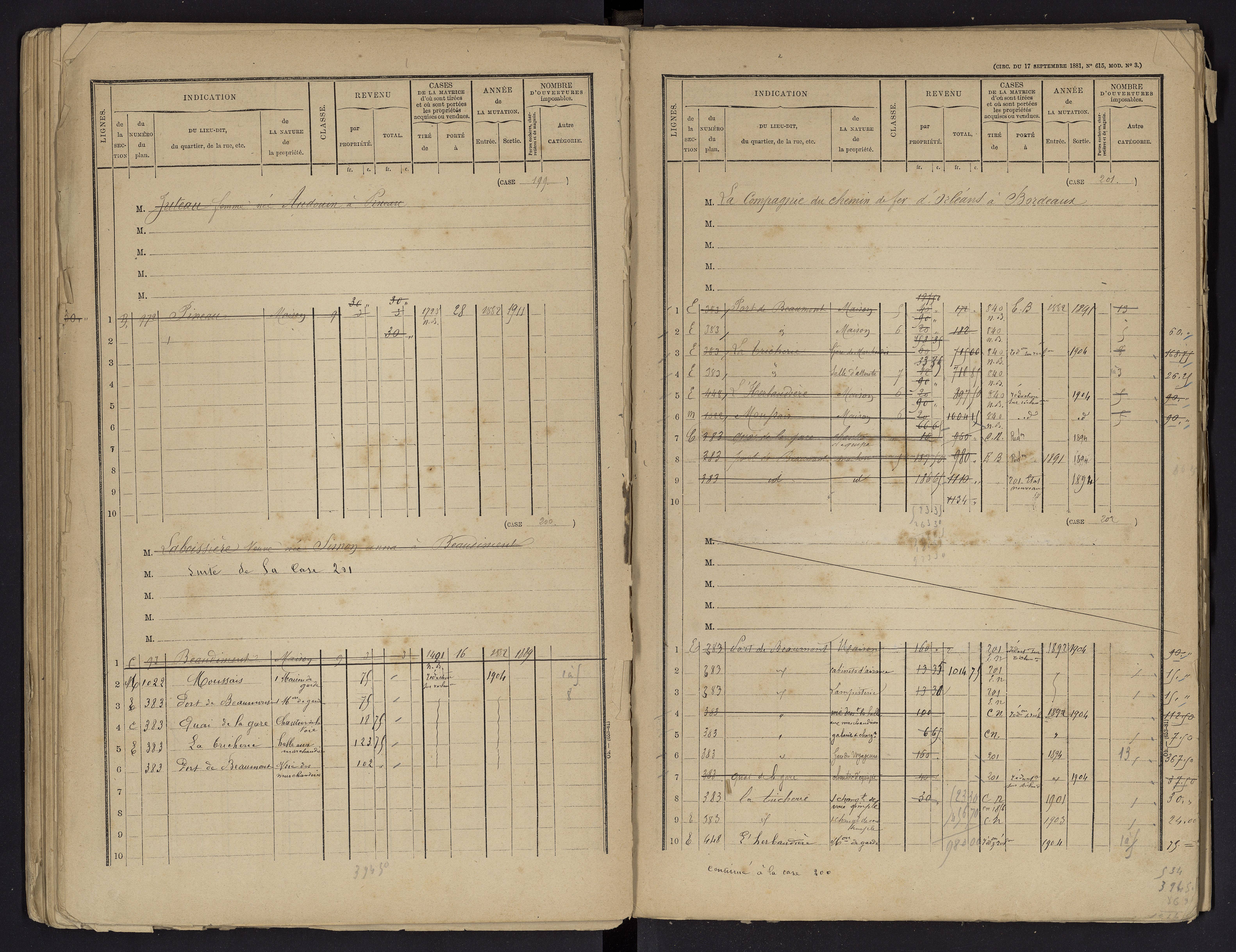 Beaumont - FRAD086_cadastre Cases 1-488 