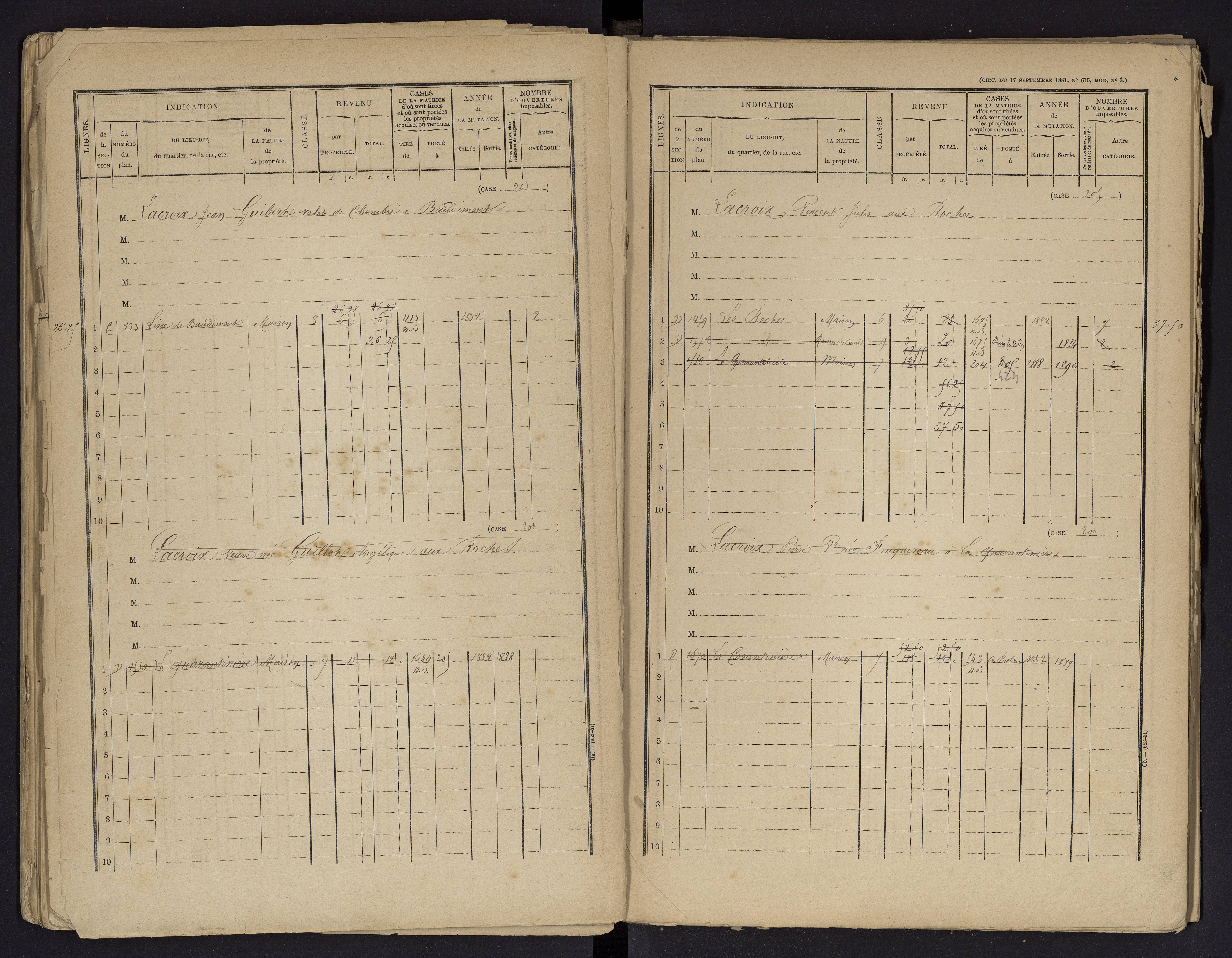 Beaumont - FRAD086_cadastre Cases 1-488 