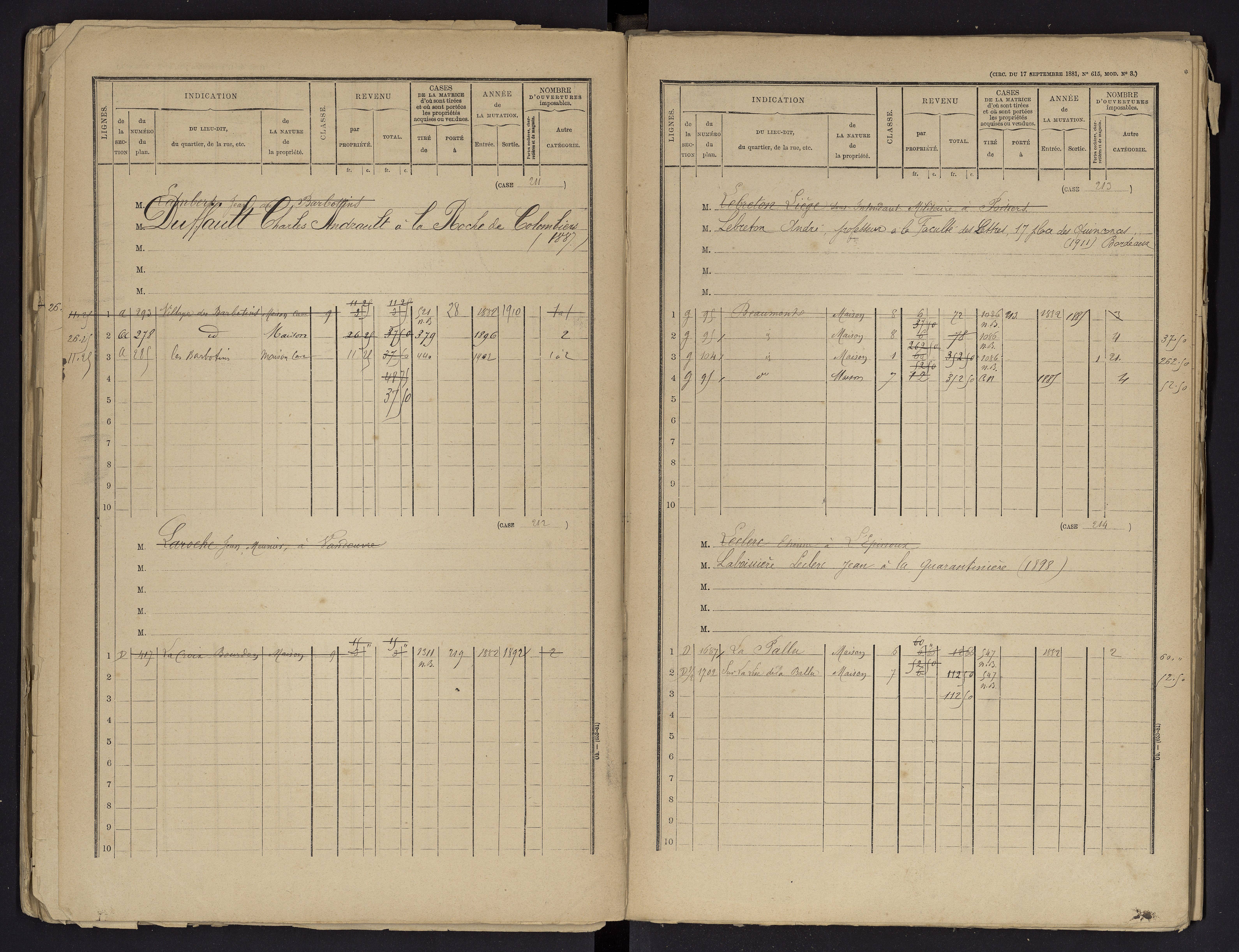 Beaumont - FRAD086_cadastre Cases 1-488 