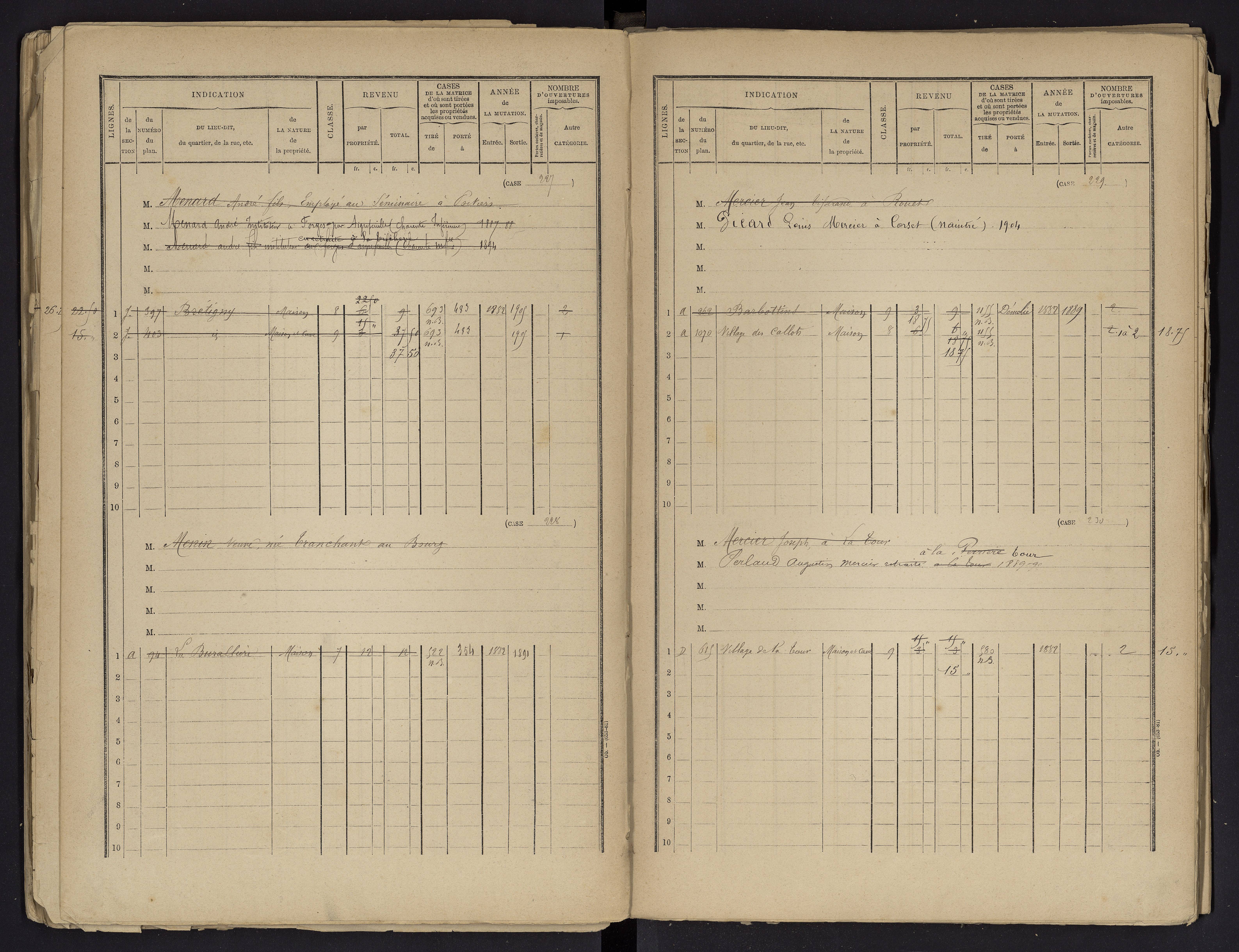 Beaumont - FRAD086_cadastre Cases 1-488 