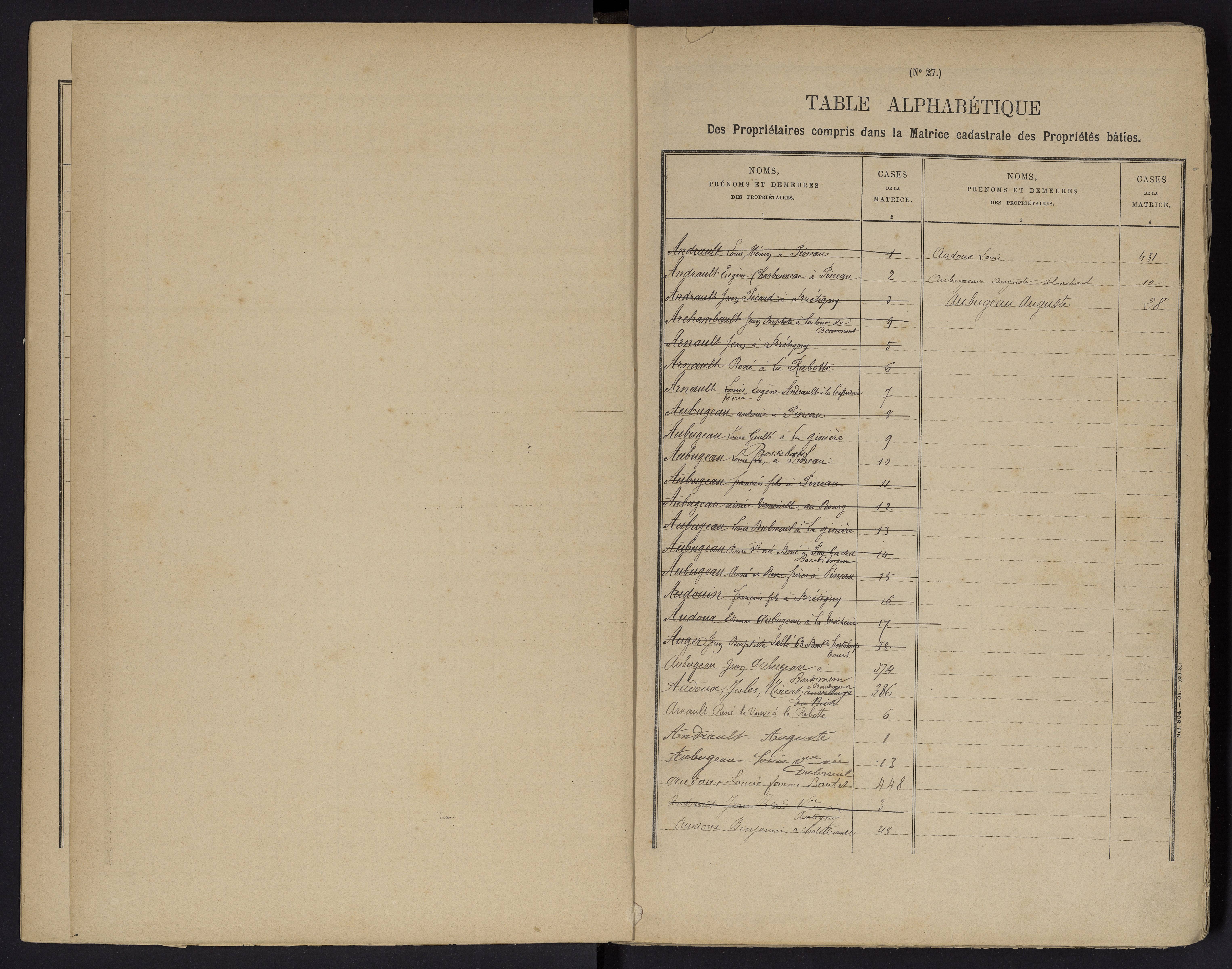 Beaumont - FRAD086_cadastre Cases 1-488 