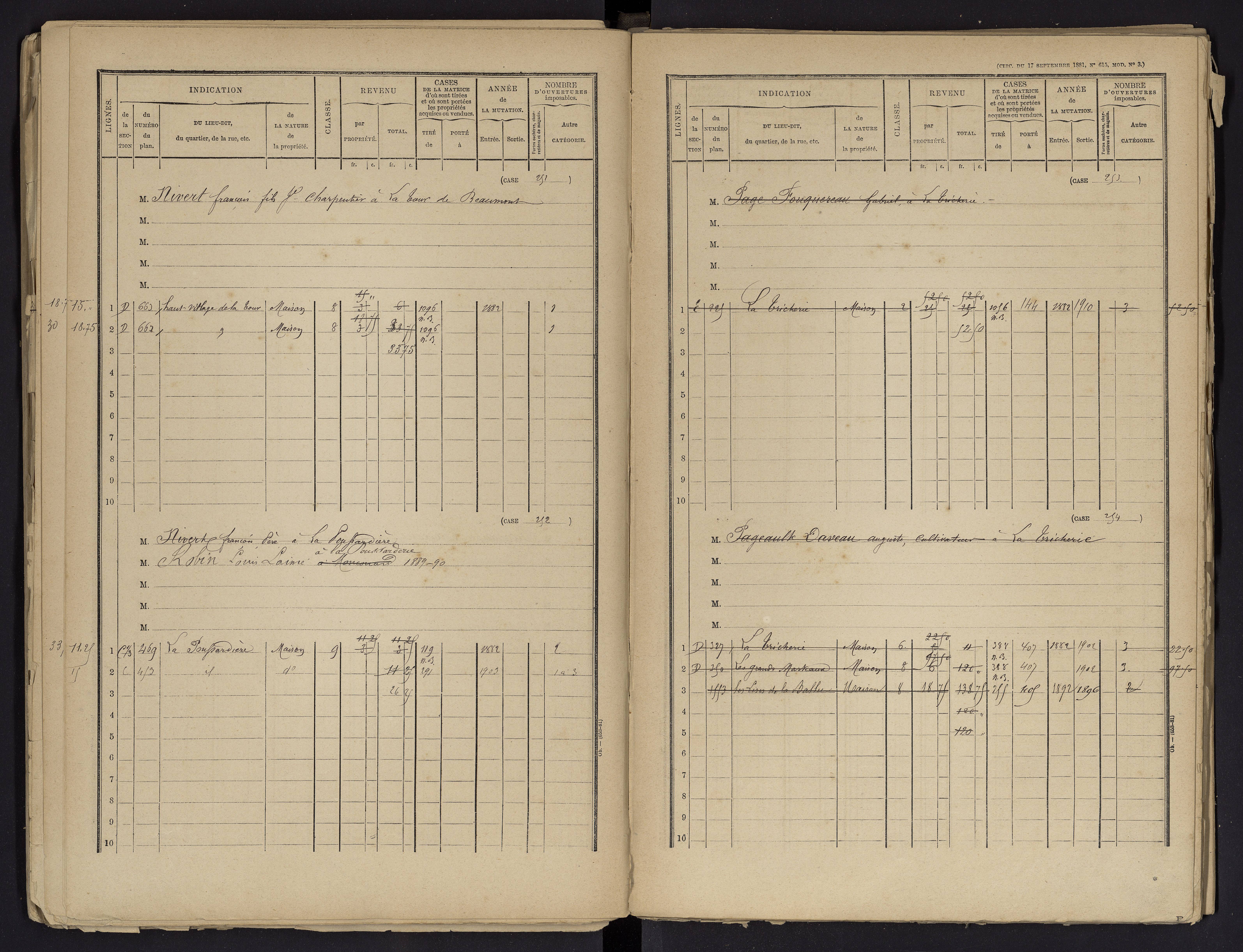 Beaumont - FRAD086_cadastre Cases 1-488 