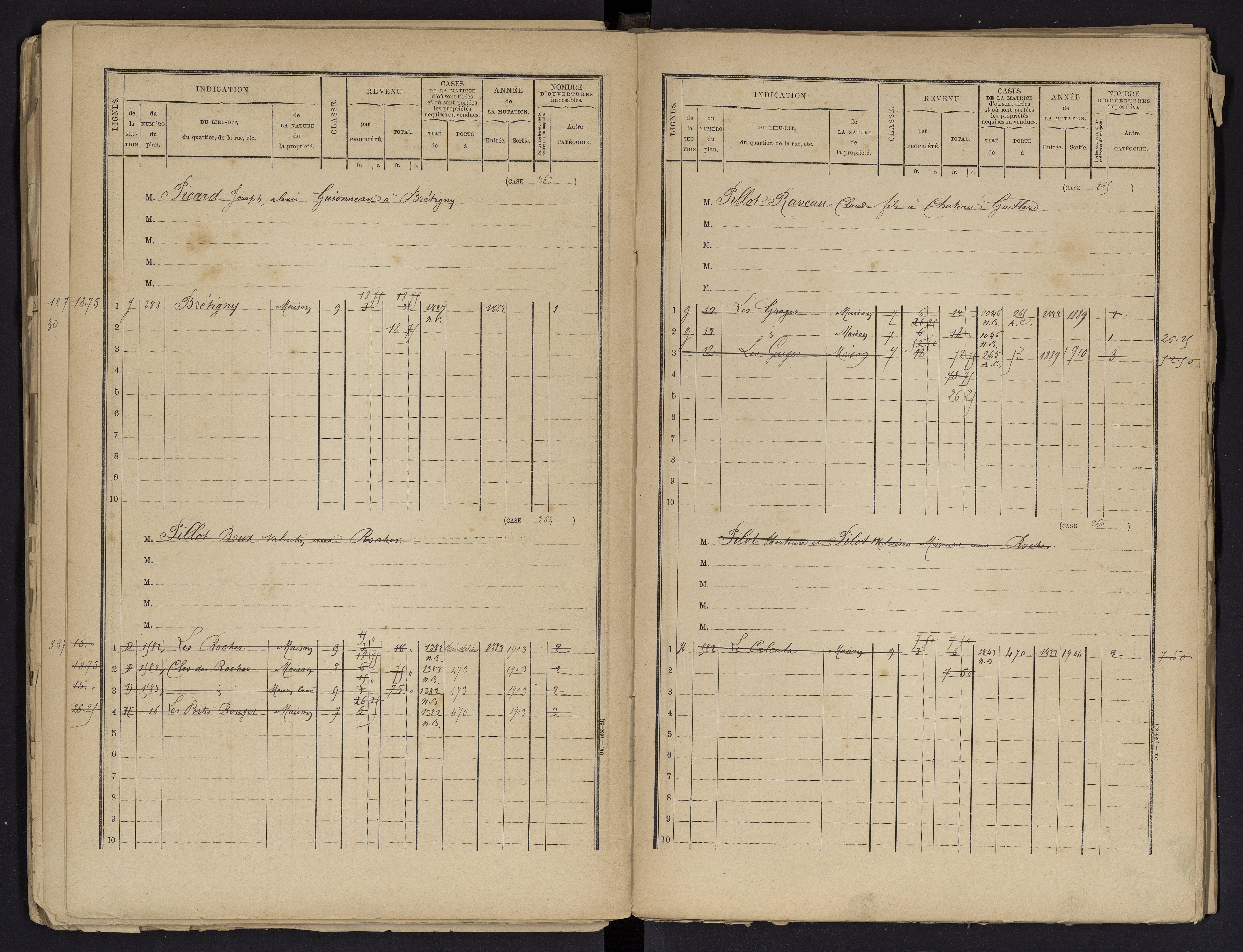 Beaumont - FRAD086_cadastre Cases 1-488 