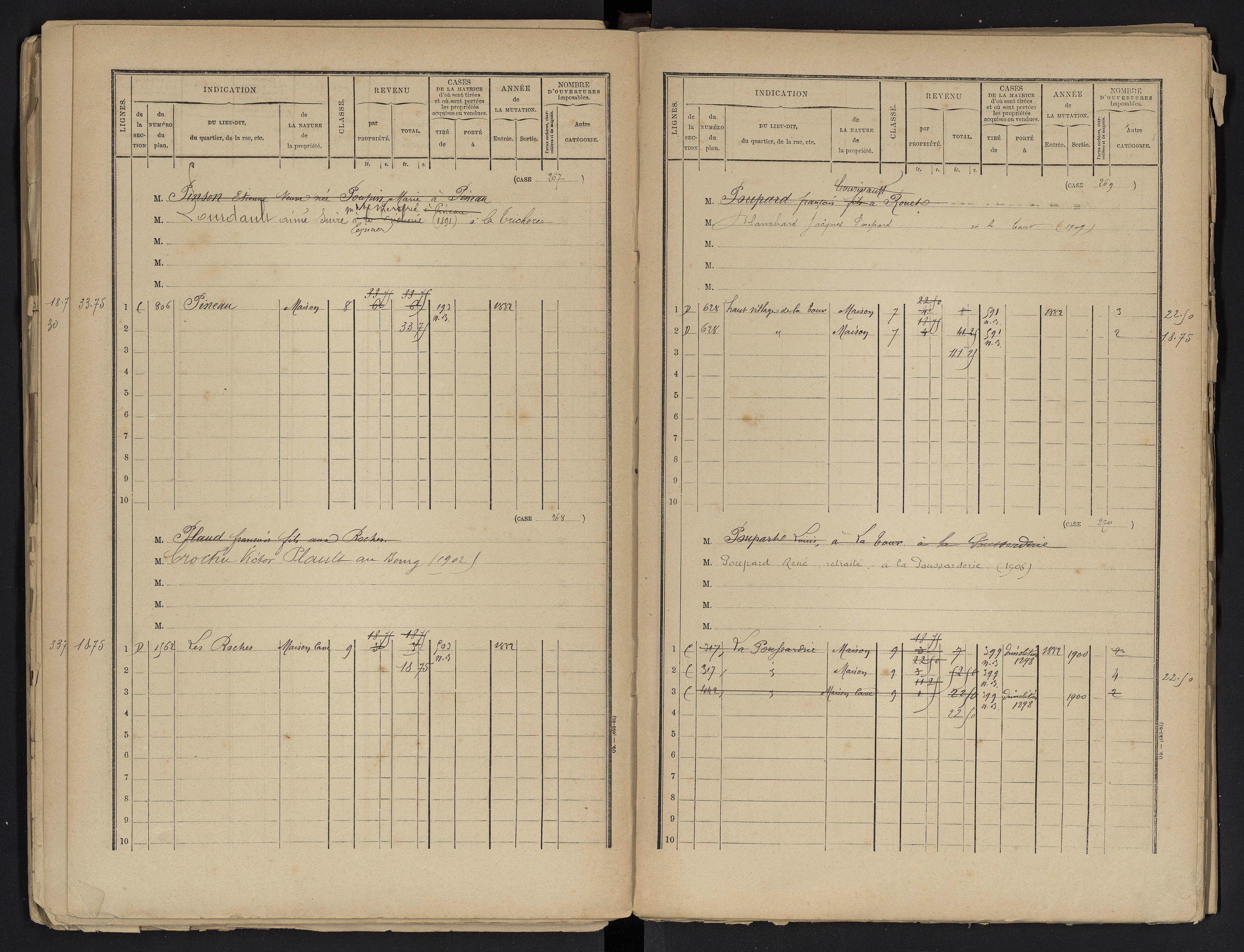 Beaumont - FRAD086_cadastre Cases 1-488 