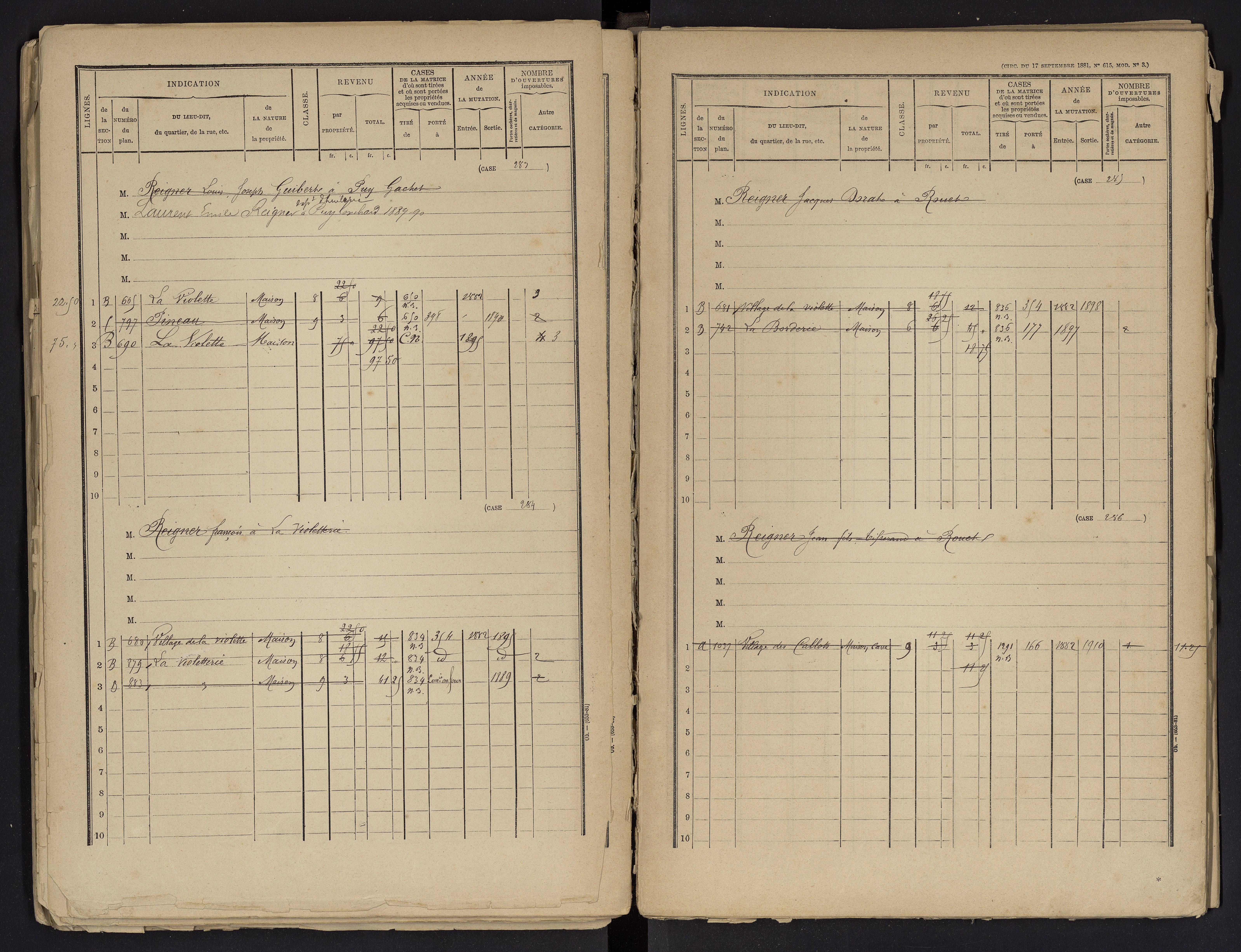 Beaumont - FRAD086_cadastre Cases 1-488 