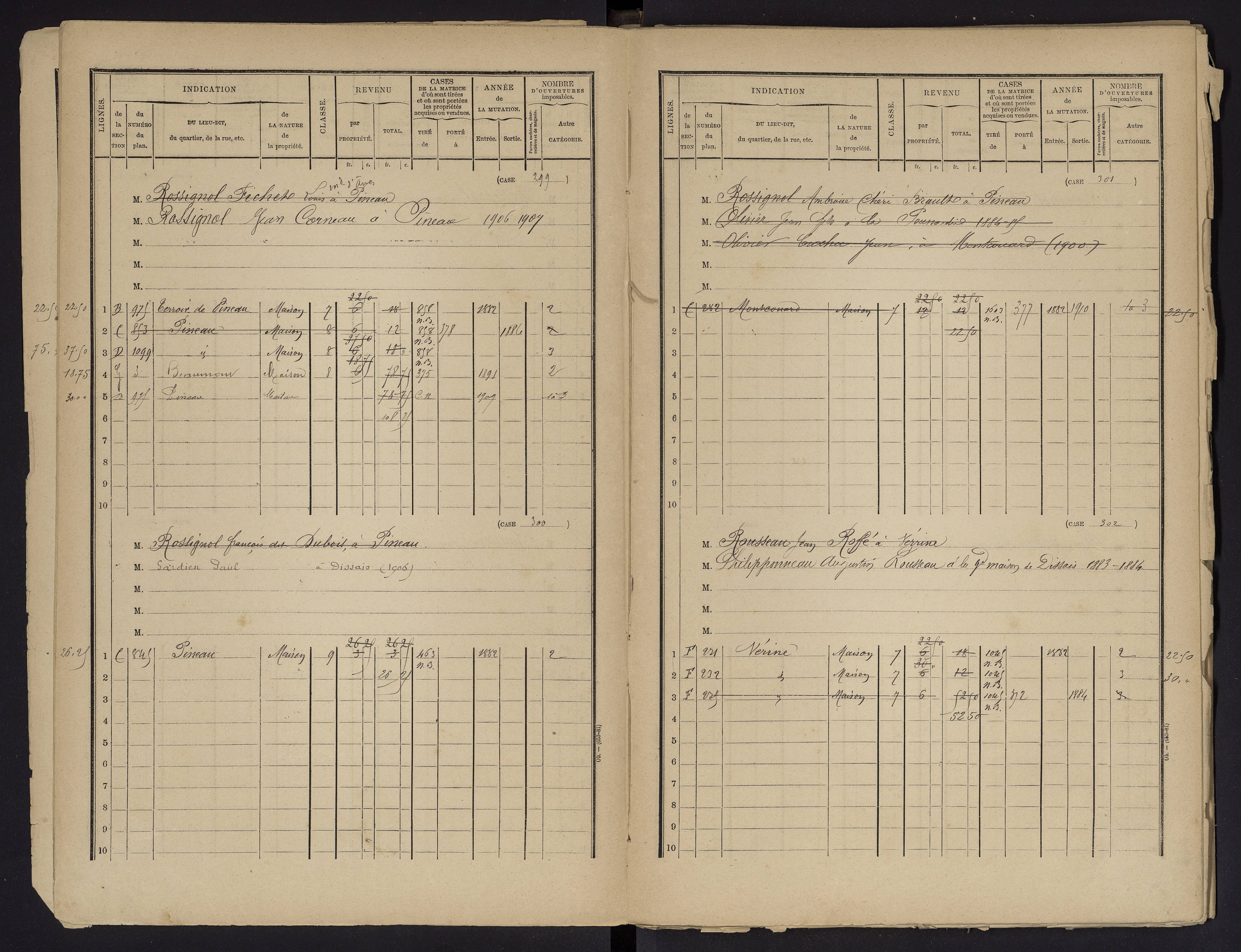 Beaumont - FRAD086_cadastre Cases 1-488 