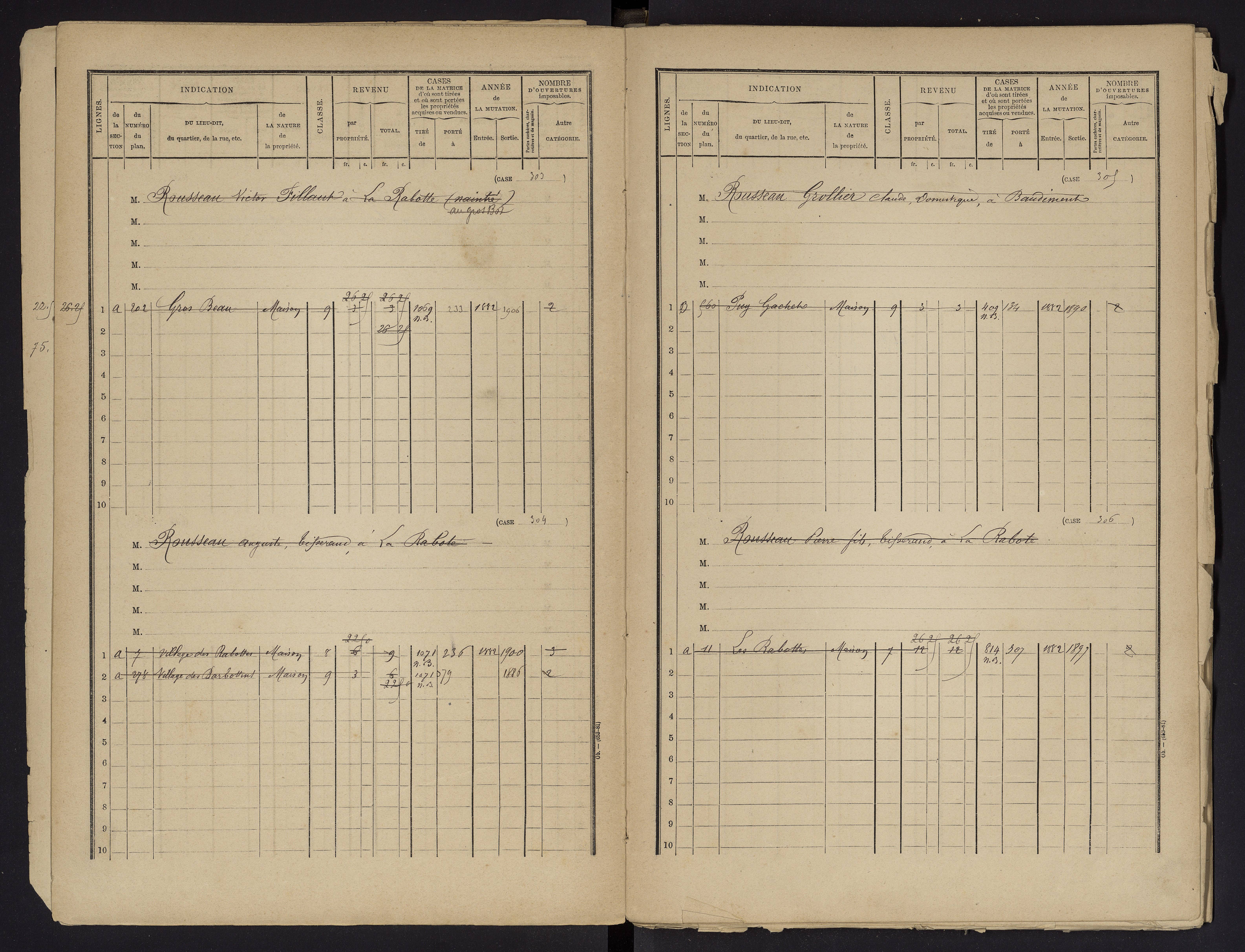 Beaumont - FRAD086_cadastre Cases 1-488 