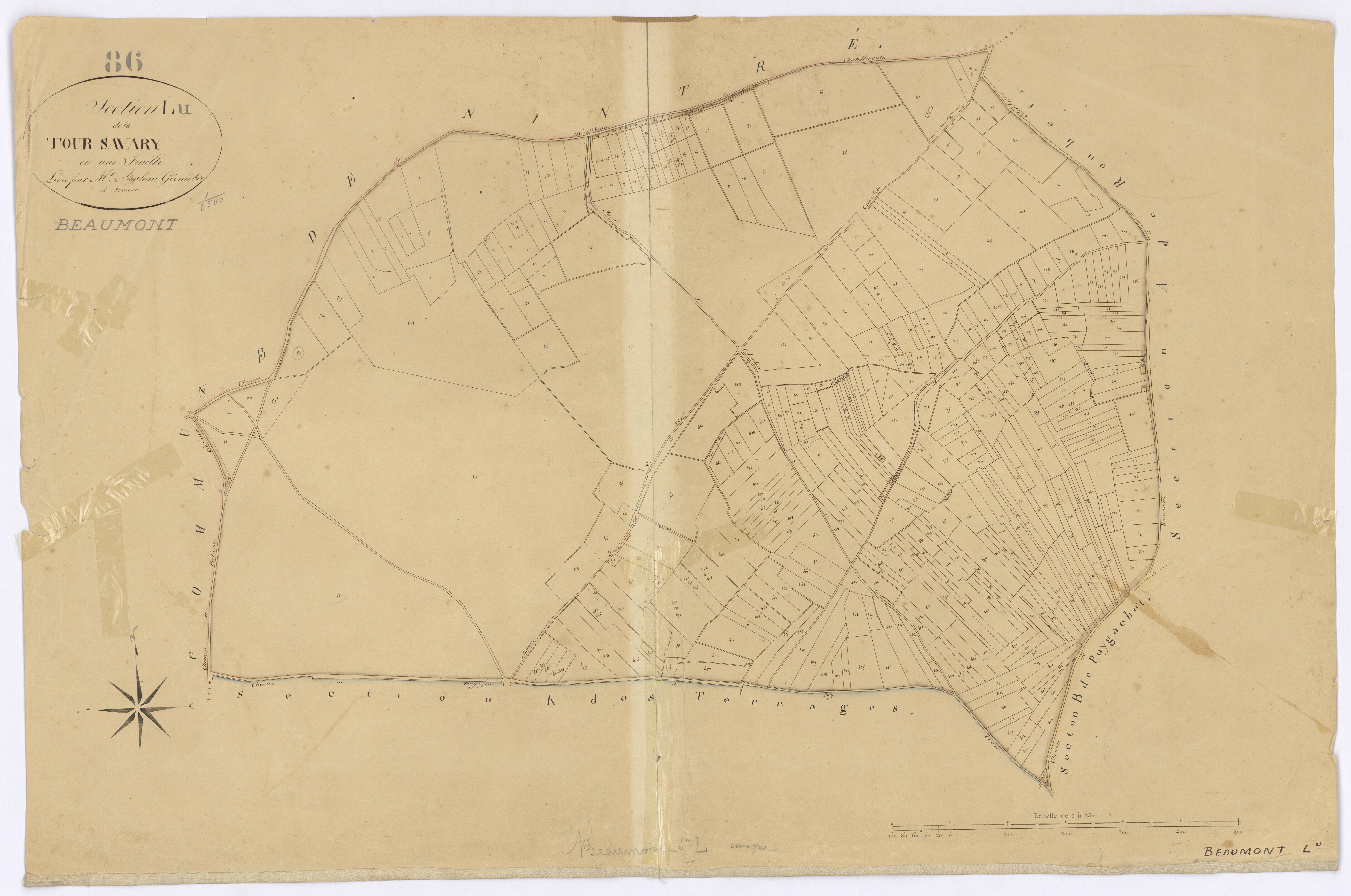 Beaumont - FRAD086_cadastre Plans 
