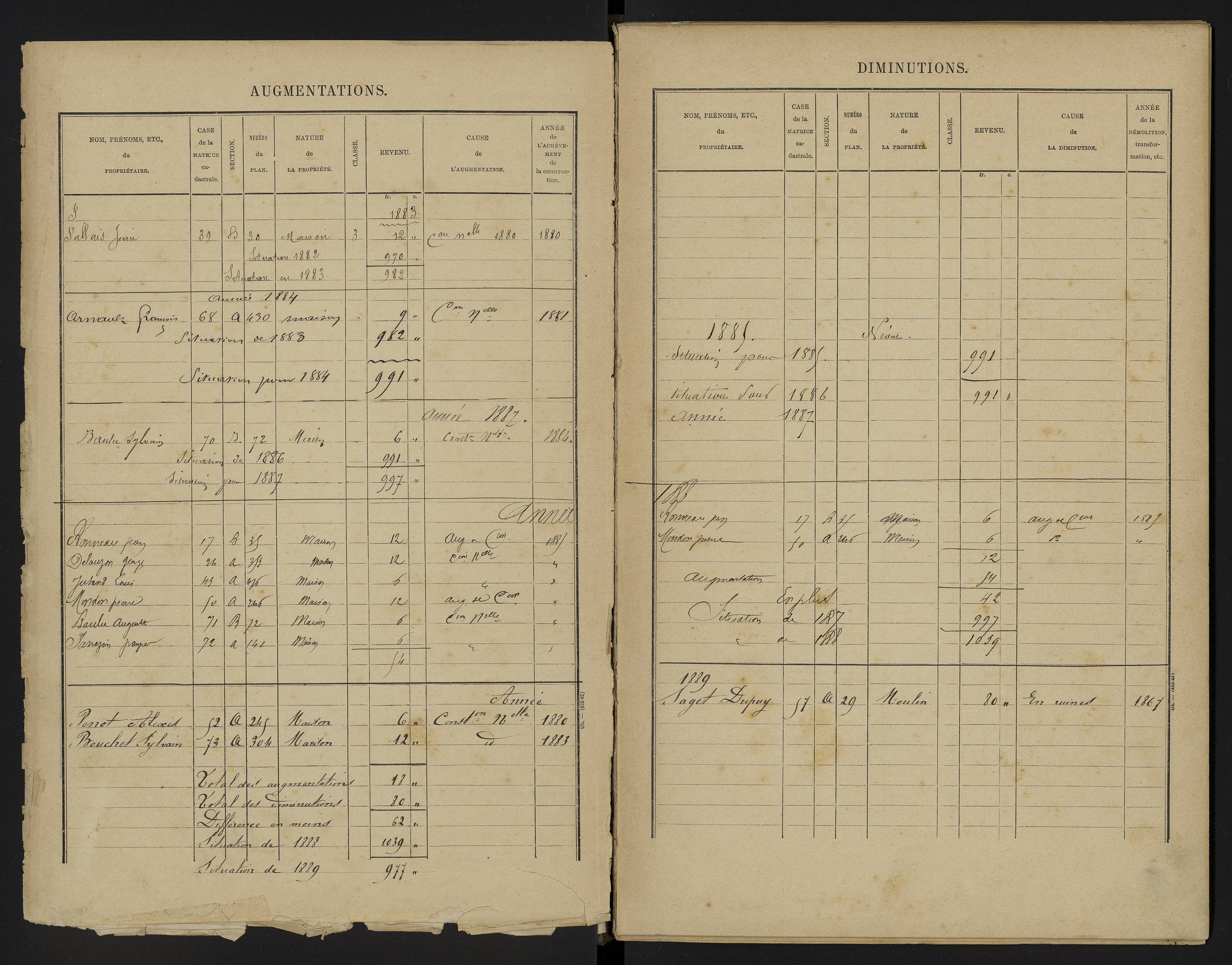 Bellefonds - FRAD086_cadastre Cases 1-92, 