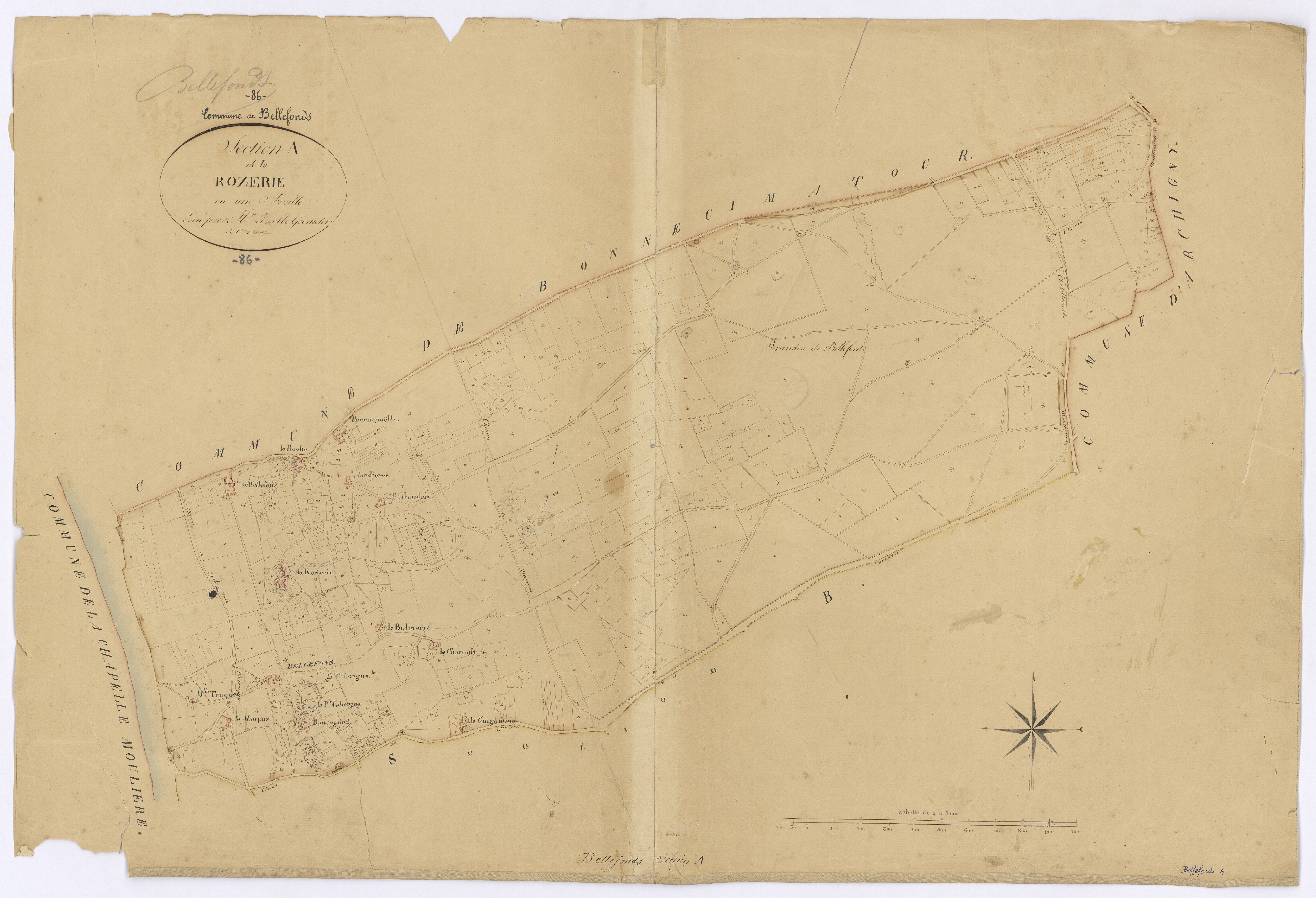 Bellefonds - FRAD086_cadastre Plans 